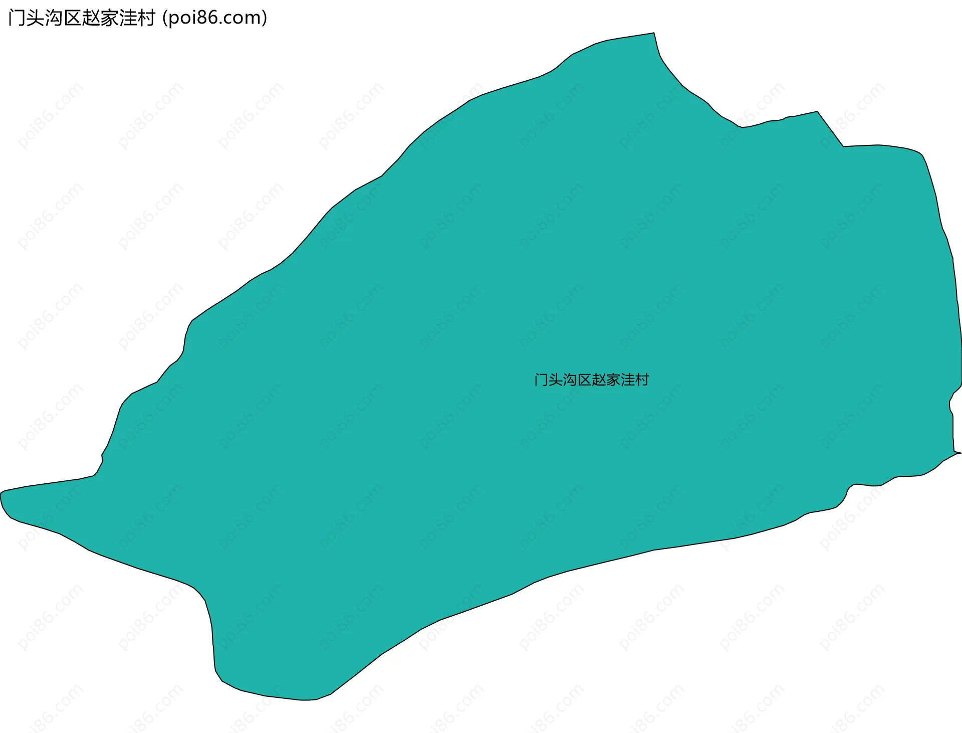 门头沟区赵家洼村边界地图