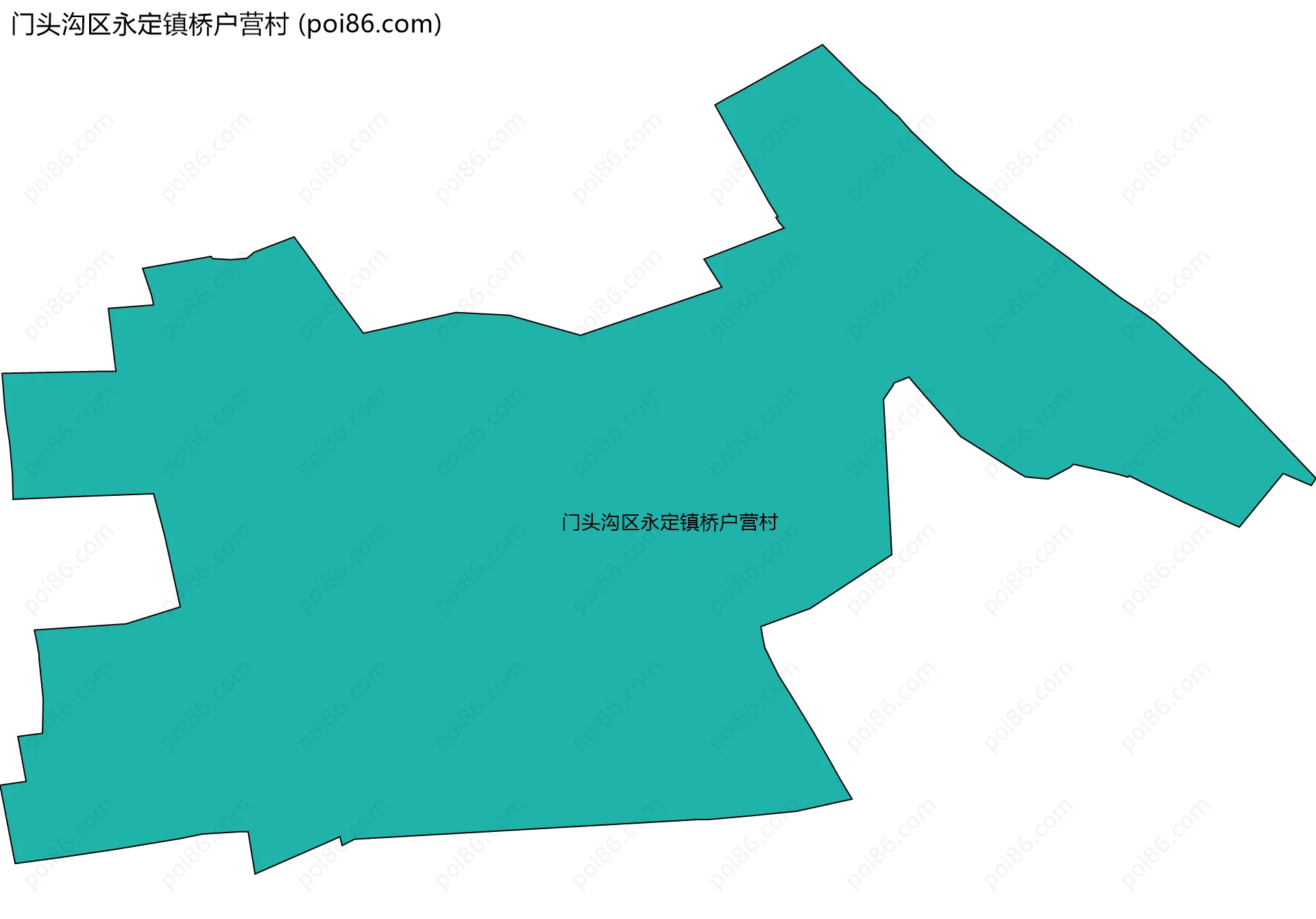 门头沟区永定镇桥户营村边界地图
