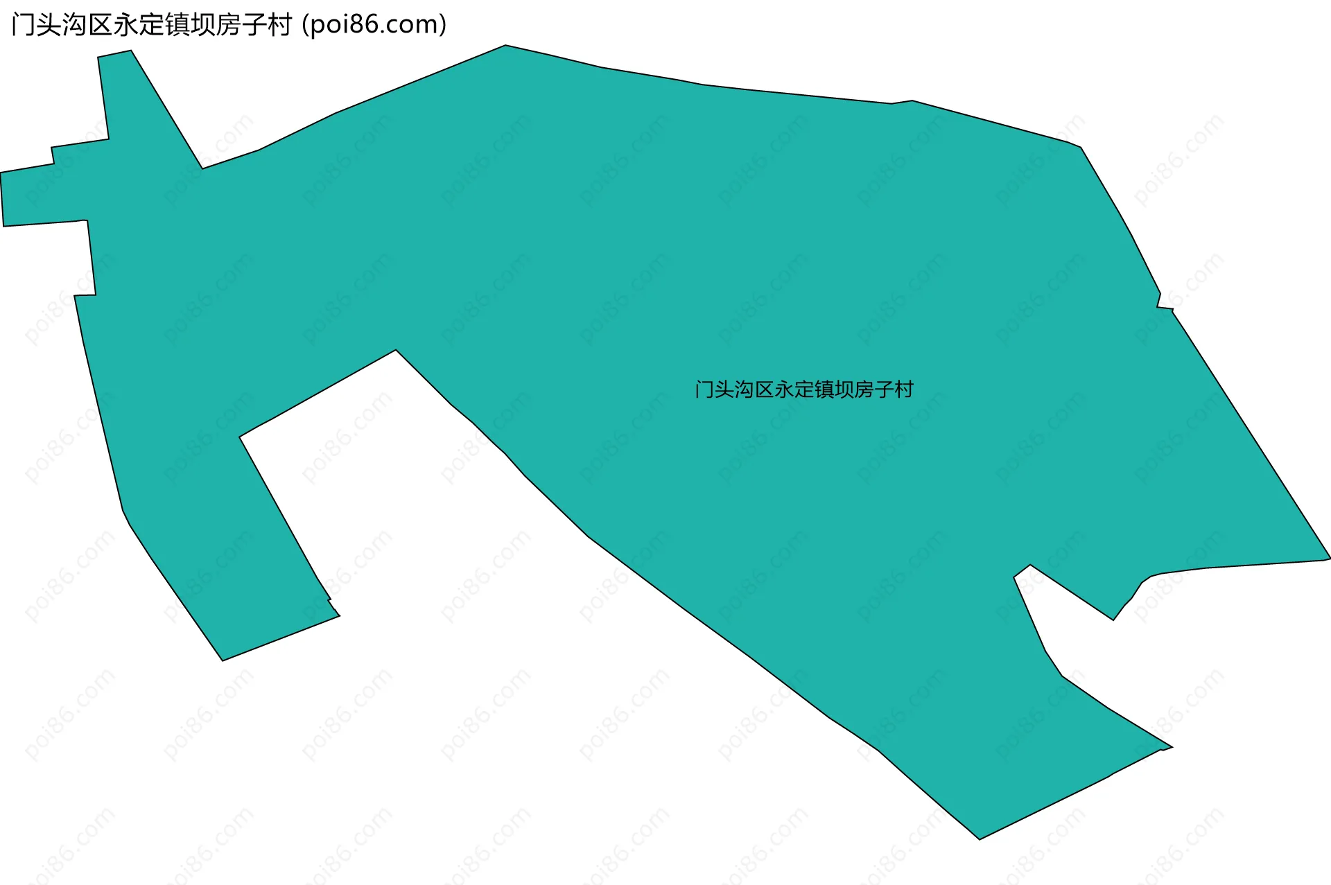 门头沟区永定镇坝房子村边界地图