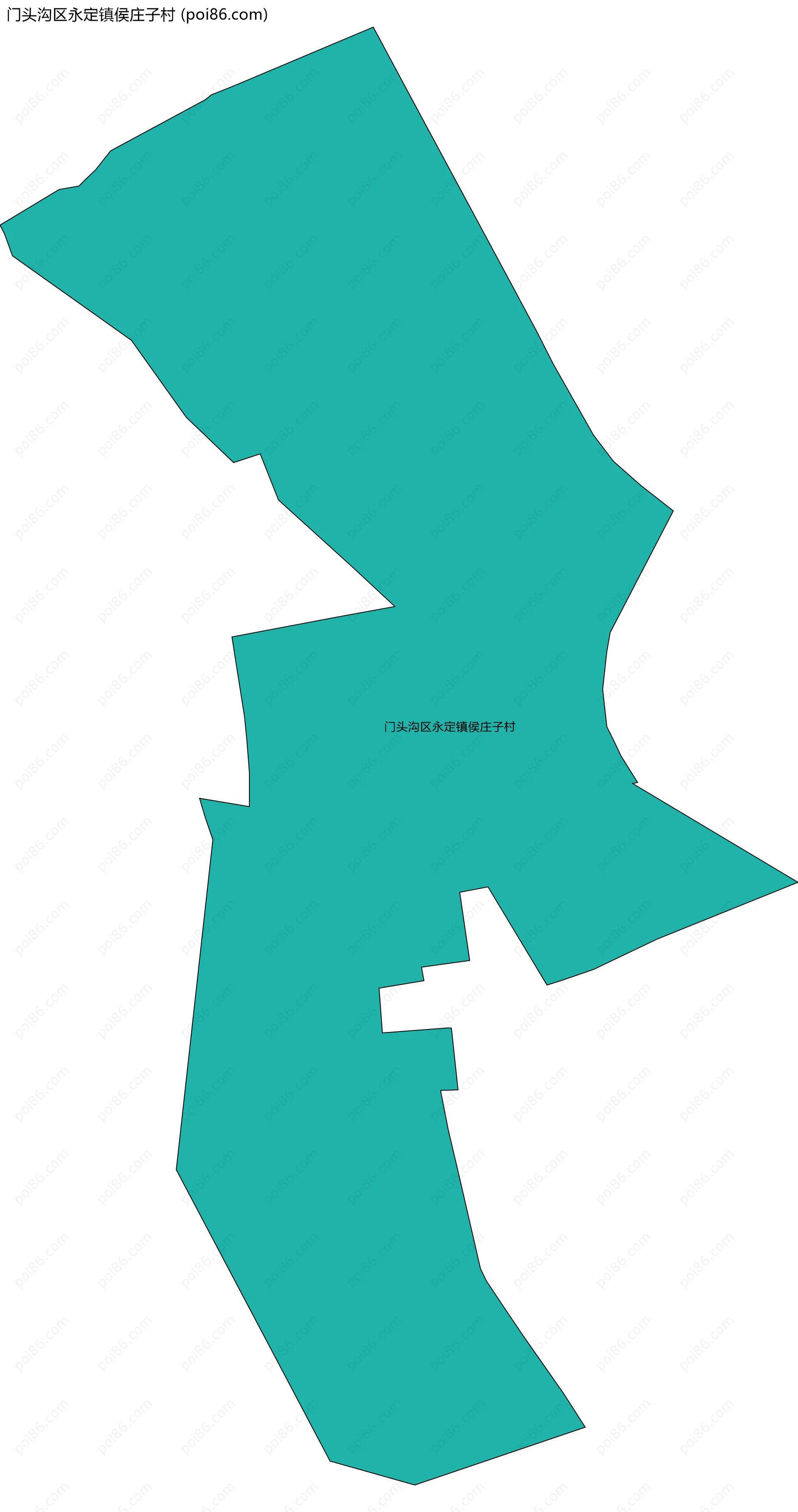 门头沟区永定镇侯庄子村边界地图