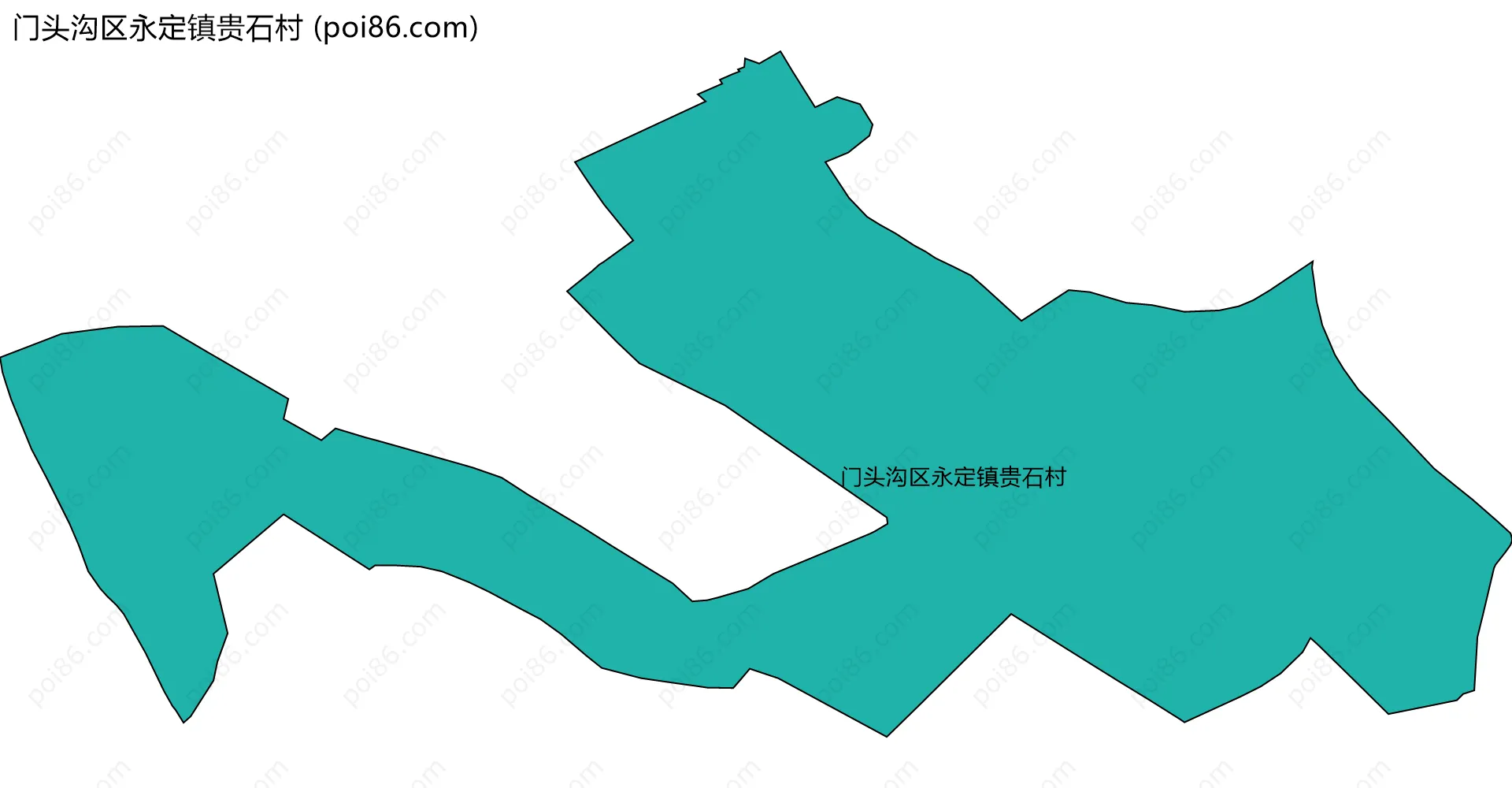 门头沟区永定镇贵石村边界地图