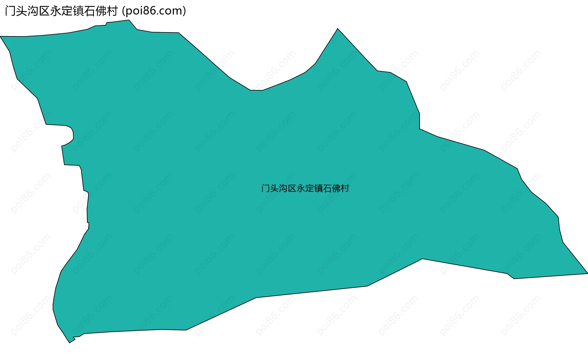门头沟区永定镇石佛村边界地图