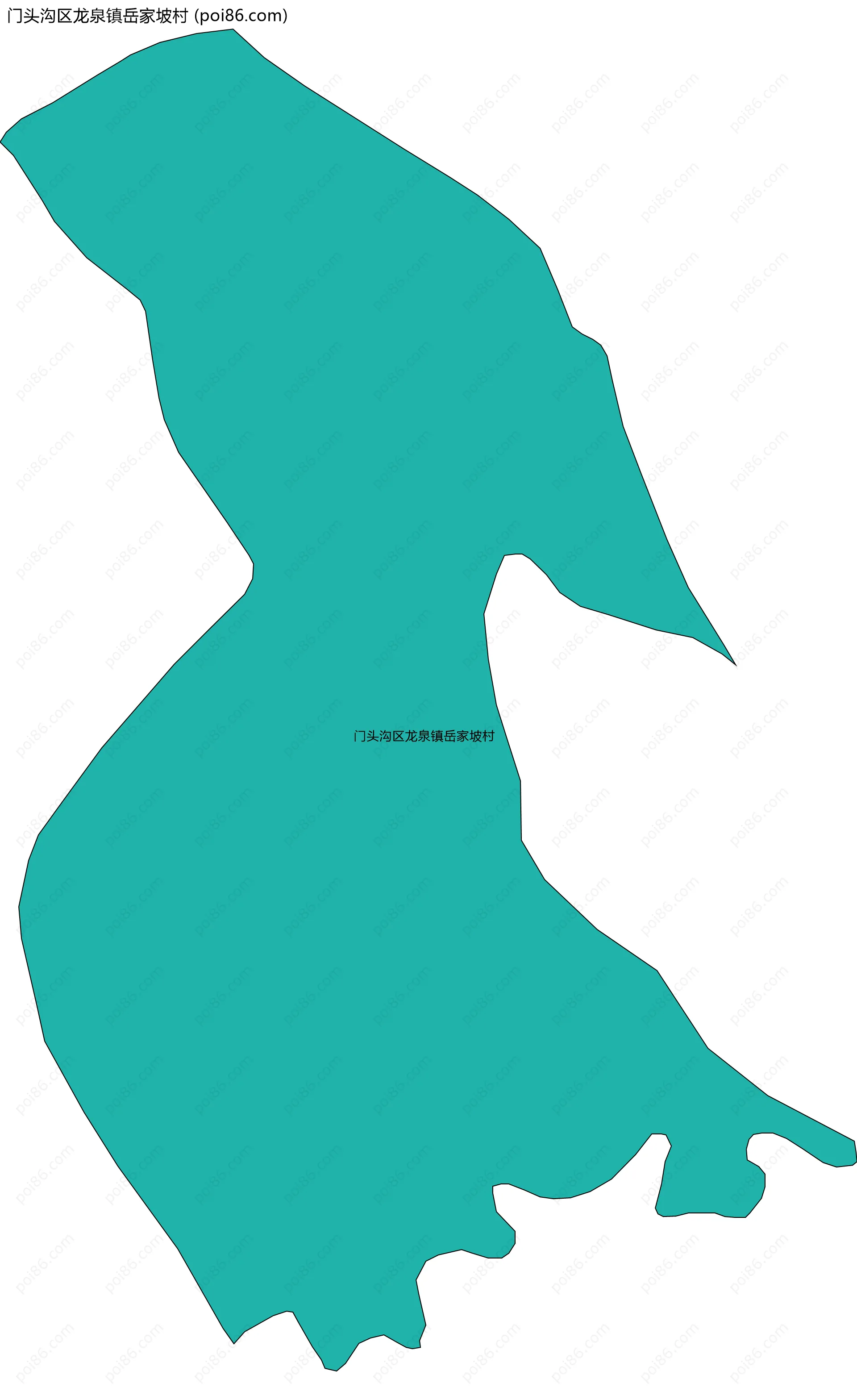 门头沟区龙泉镇岳家坡村边界地图