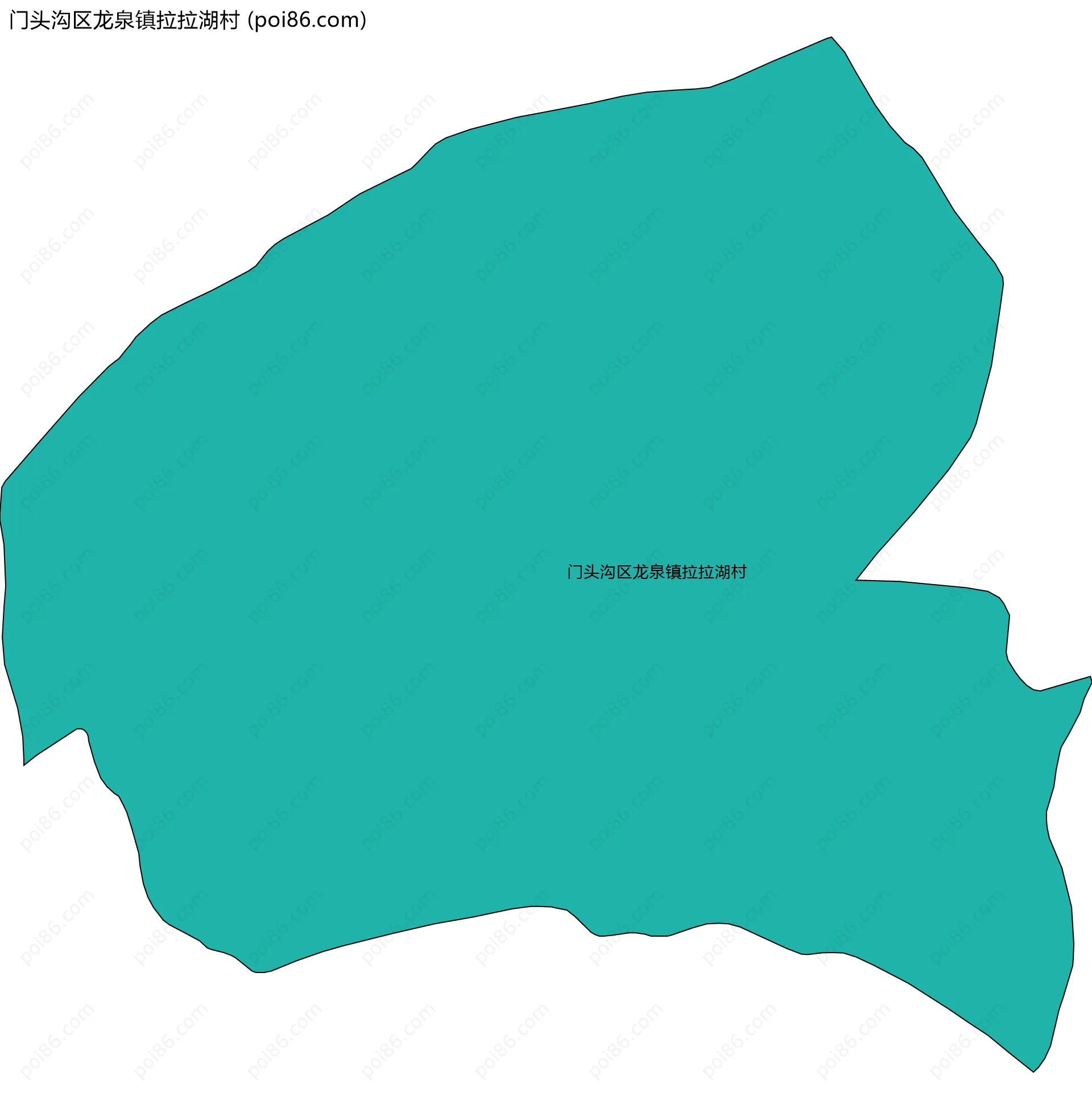门头沟区龙泉镇拉拉湖村边界地图
