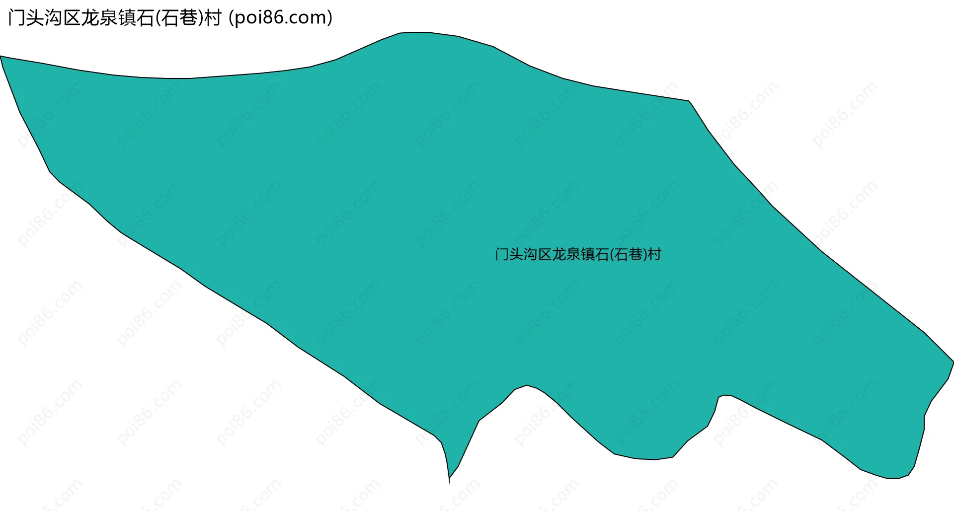 门头沟区龙泉镇石(石巷)村边界地图