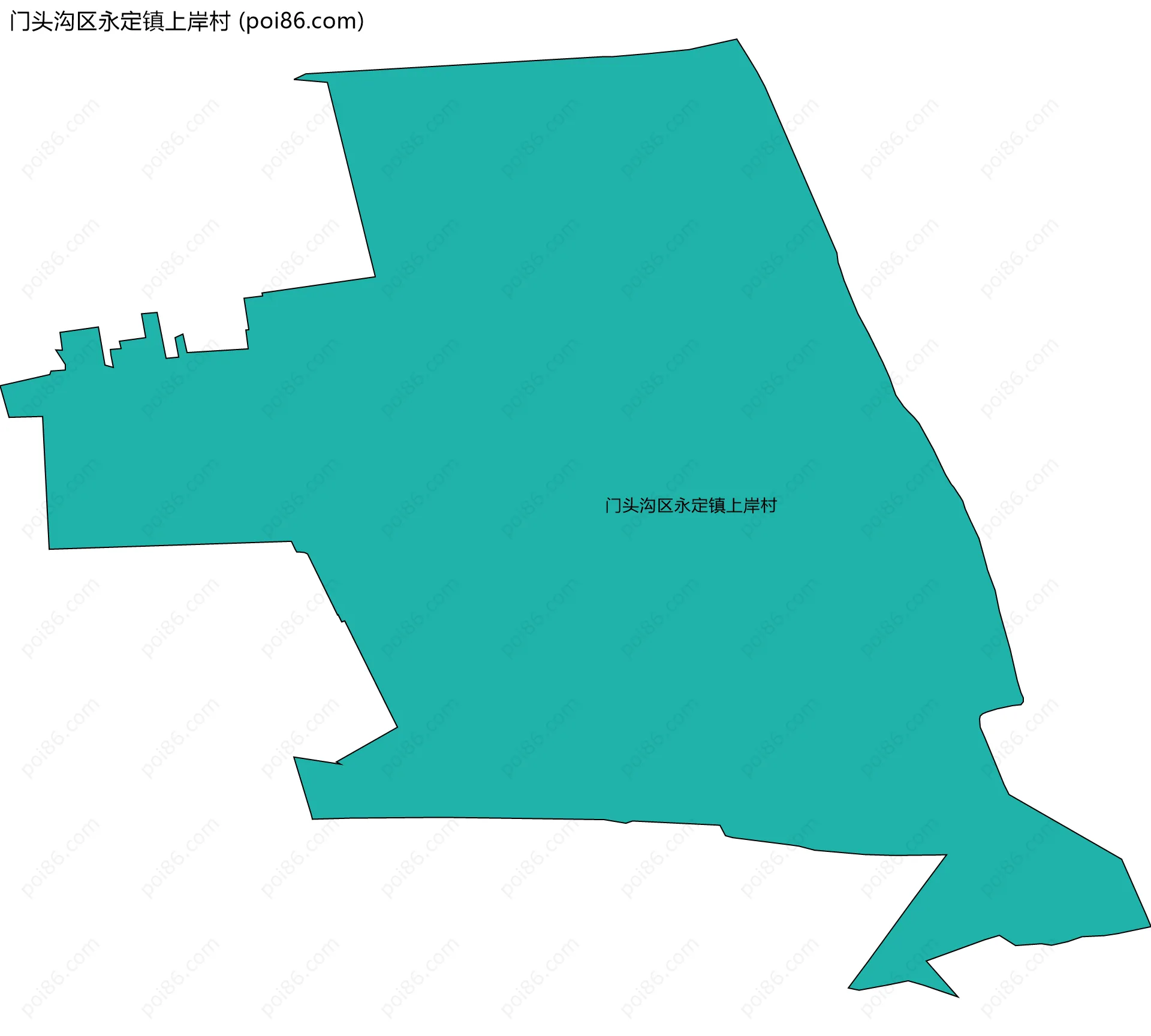 门头沟区永定镇上岸村边界地图