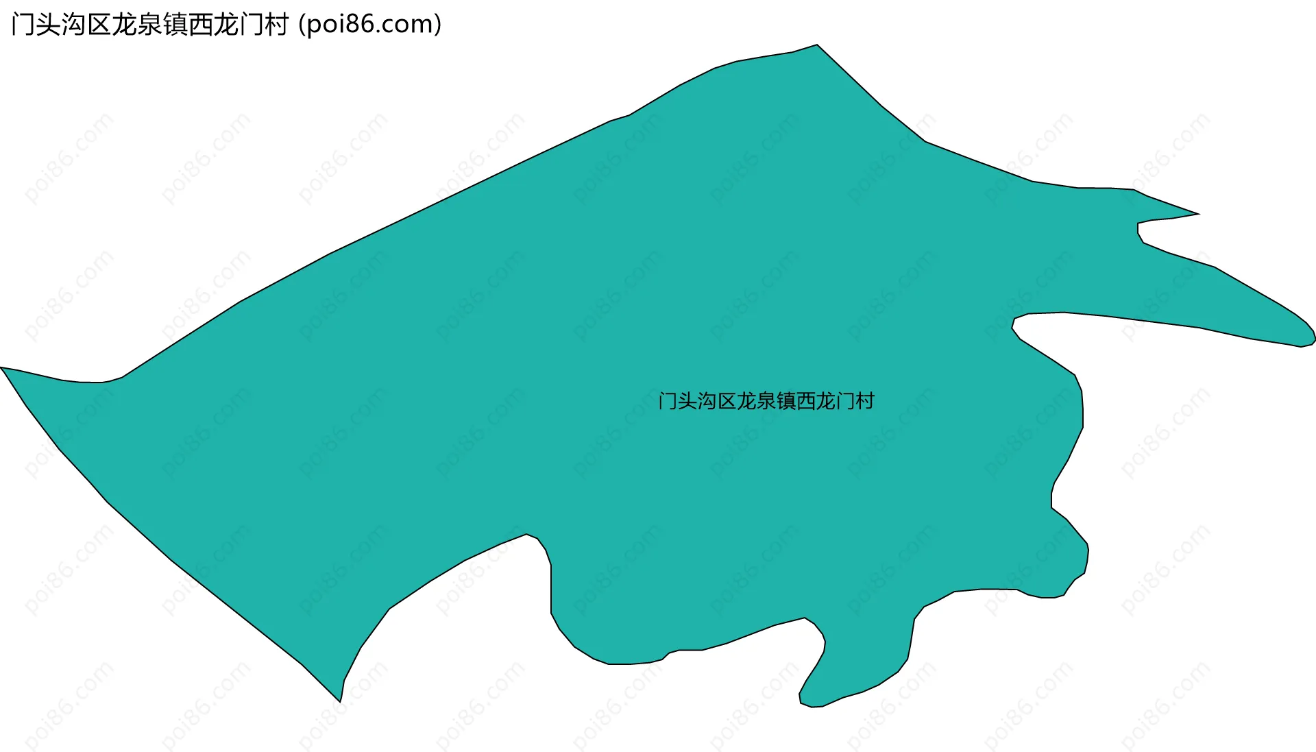 门头沟区龙泉镇西龙门村边界地图