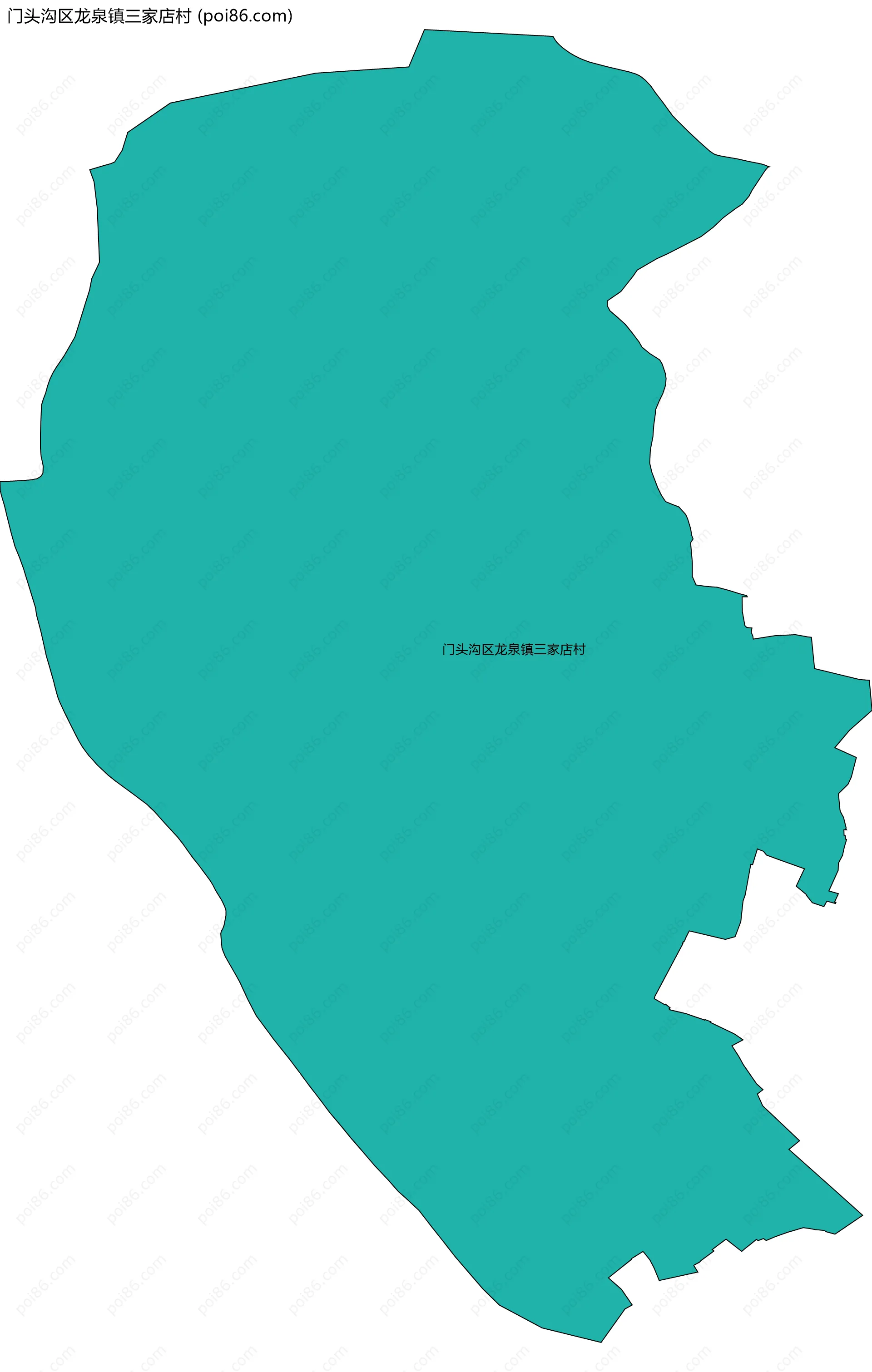 门头沟区龙泉镇三家店村边界地图