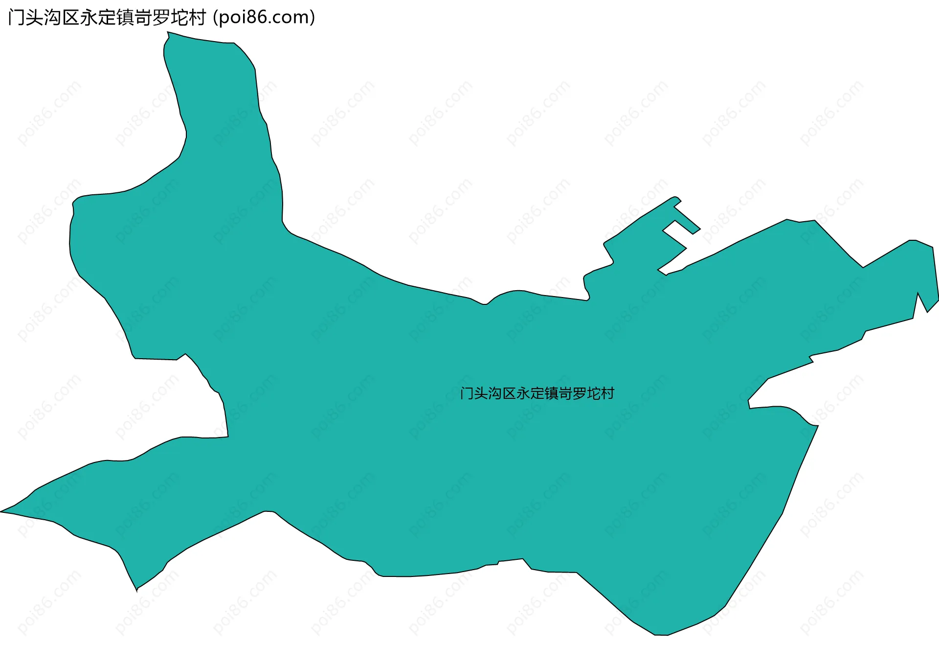 门头沟区永定镇岢罗坨村边界地图