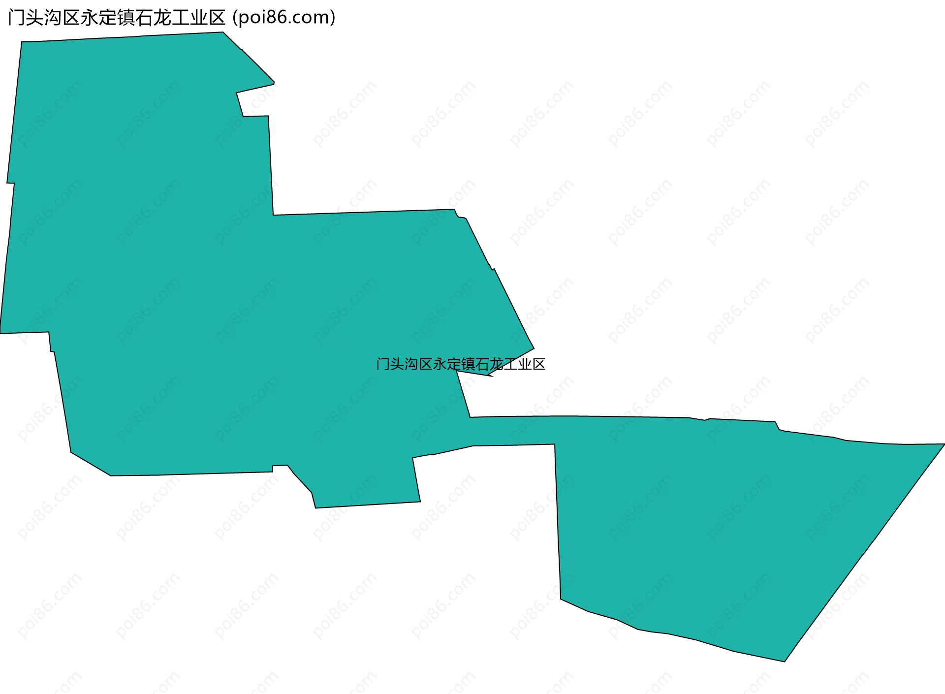 门头沟区永定镇石龙工业区边界地图