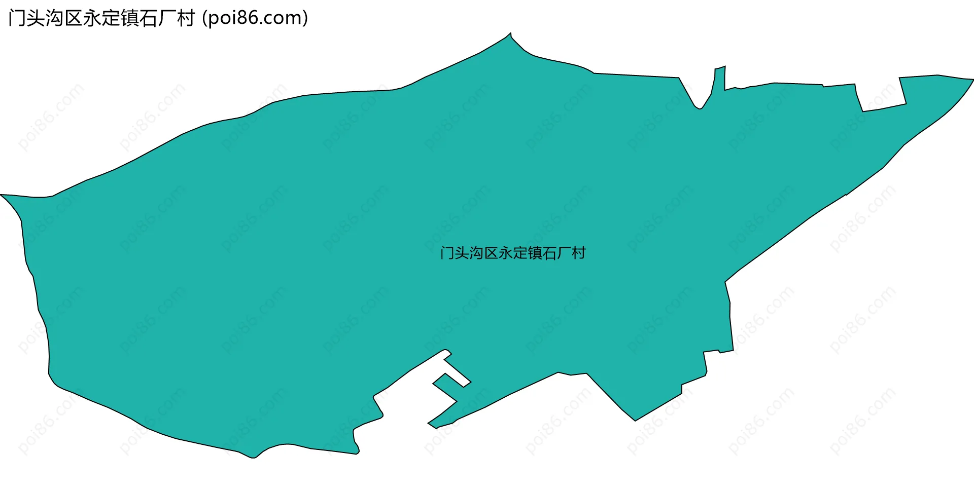 门头沟区永定镇石厂村边界地图