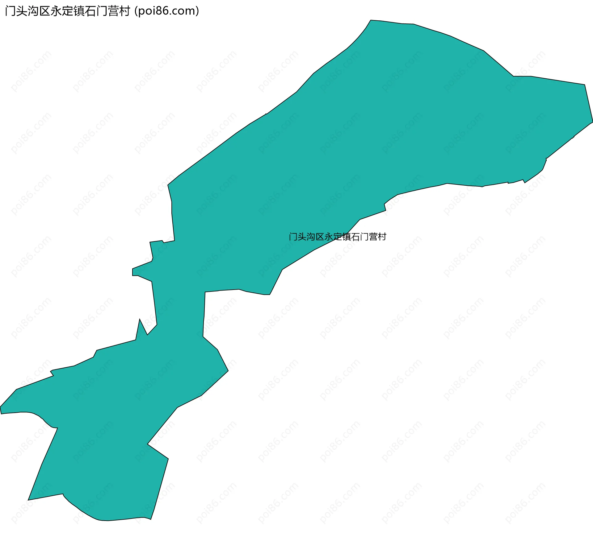 门头沟区永定镇石门营村边界地图