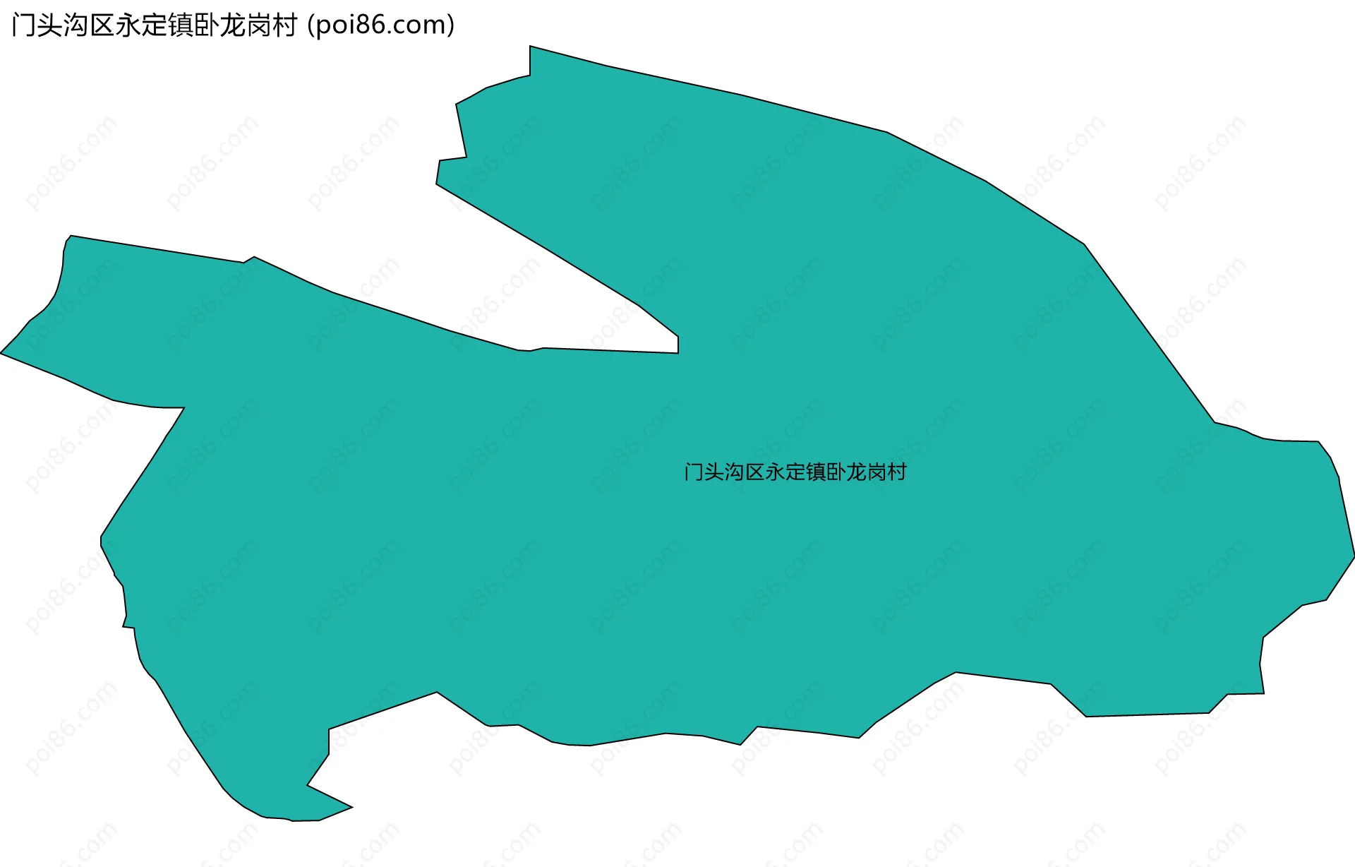 门头沟区永定镇卧龙岗村边界地图