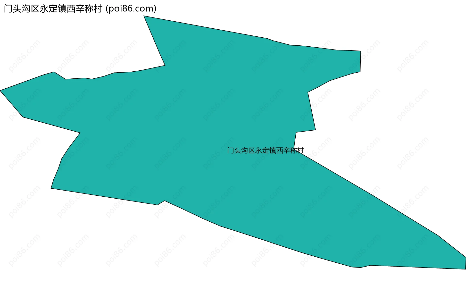 门头沟区永定镇西辛称村边界地图