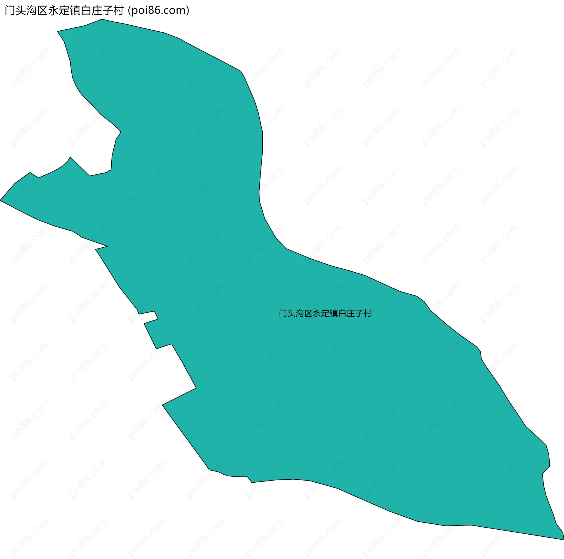 门头沟区永定镇白庄子村边界地图