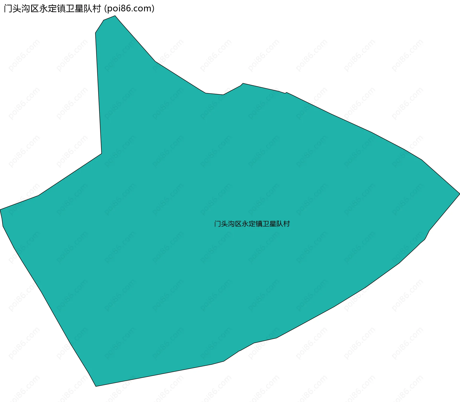 门头沟区永定镇卫星队村边界地图