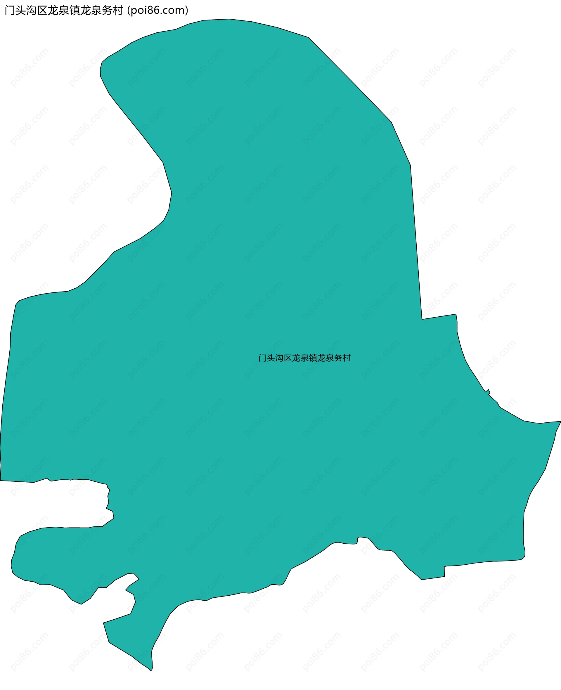门头沟区龙泉镇龙泉务村边界地图