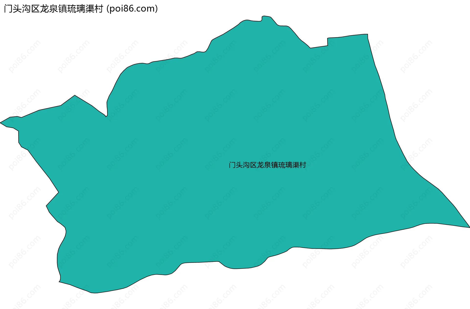 门头沟区龙泉镇琉璃渠村边界地图