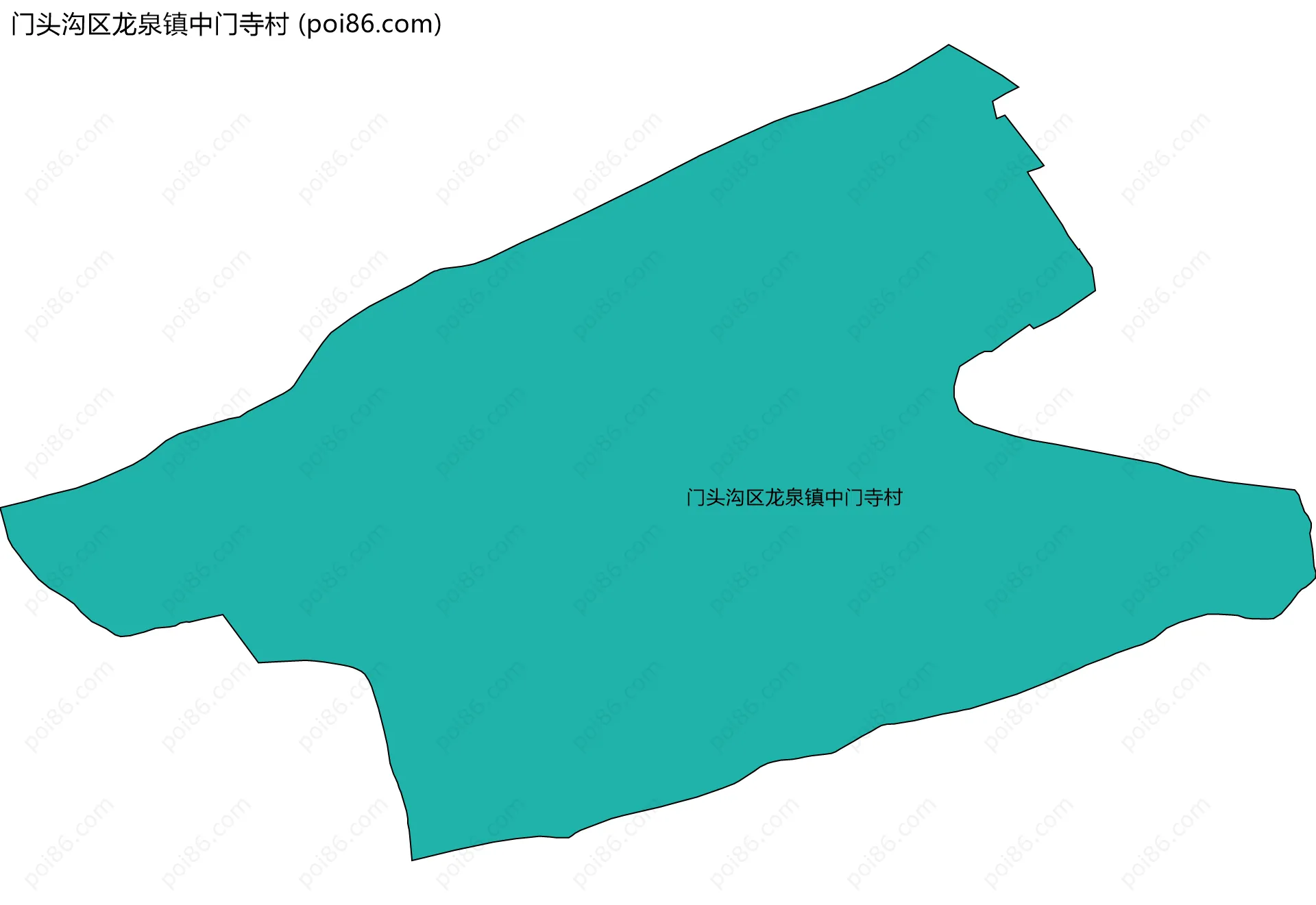 门头沟区龙泉镇中门寺村边界地图