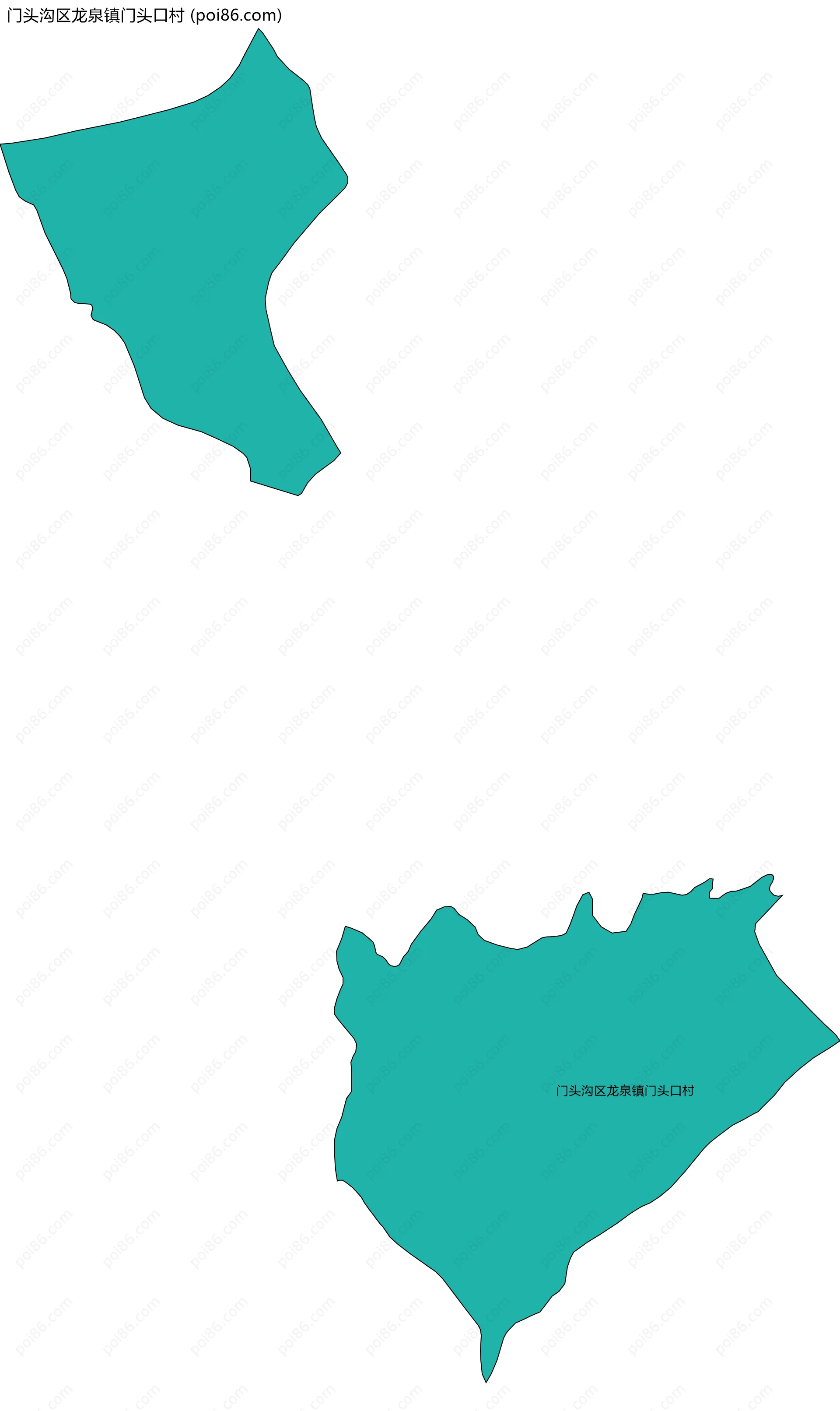 门头沟区龙泉镇门头口村边界地图