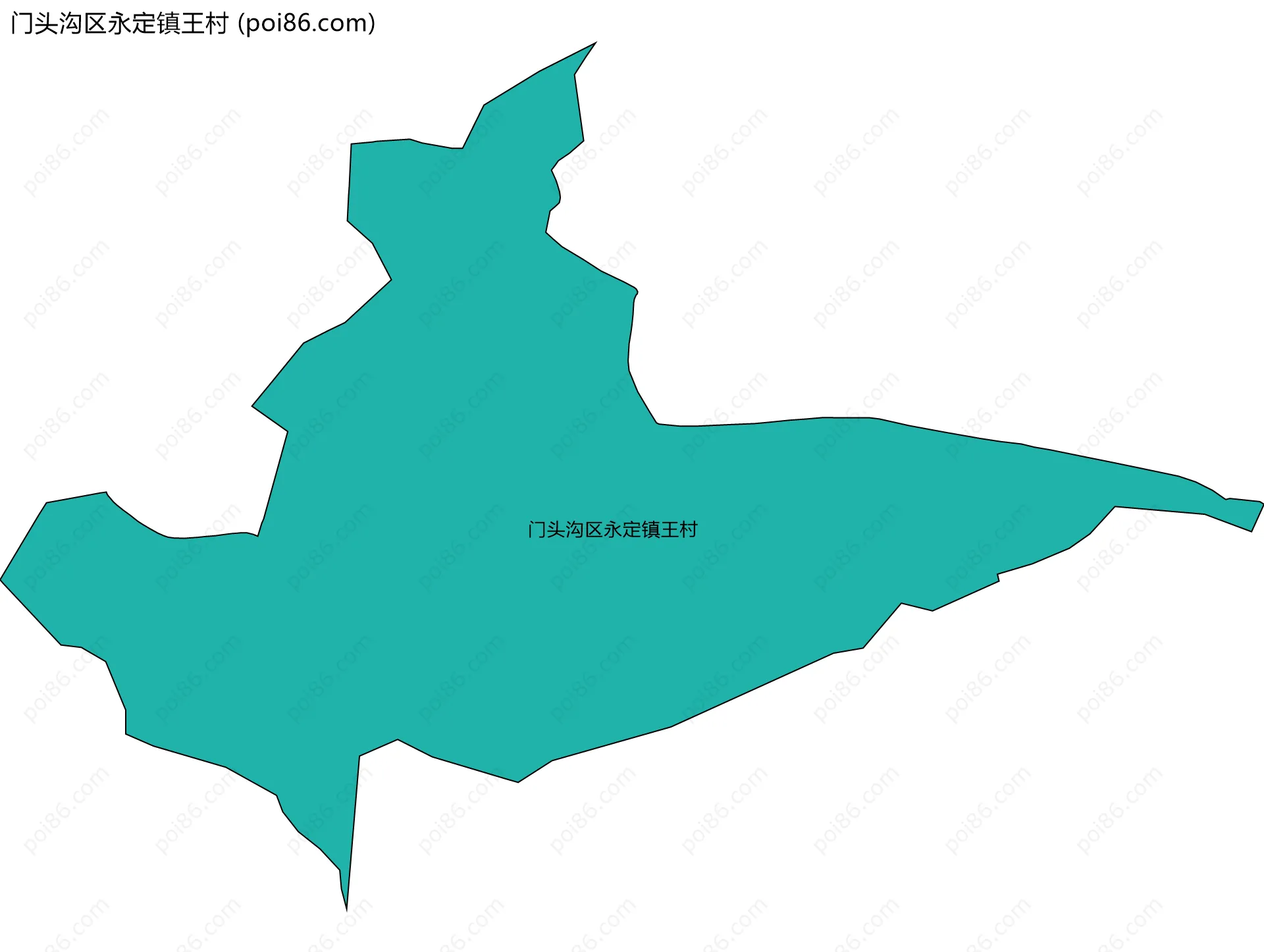 门头沟区永定镇王村边界地图