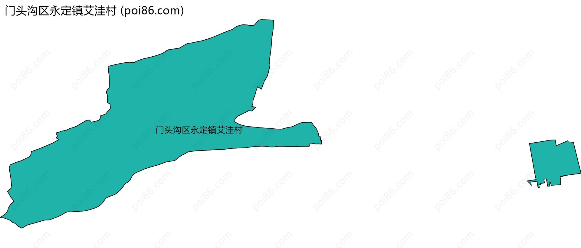 门头沟区永定镇艾洼村边界地图