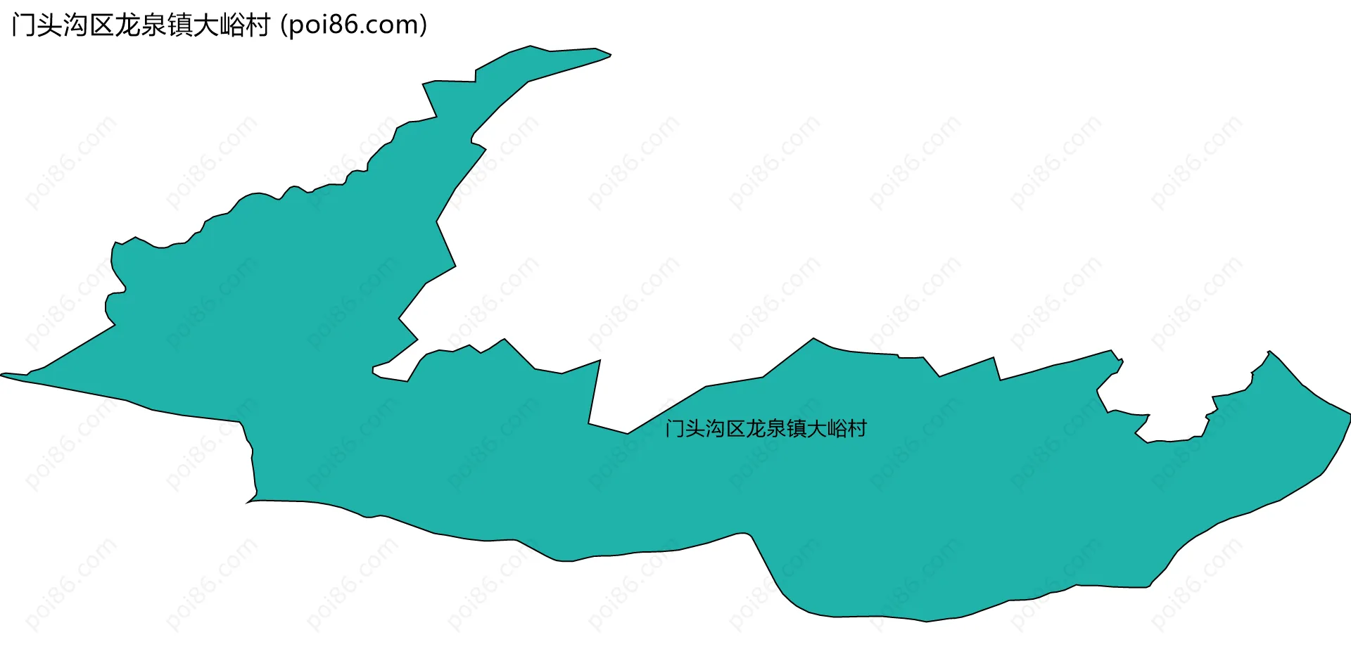 门头沟区龙泉镇大峪村边界地图