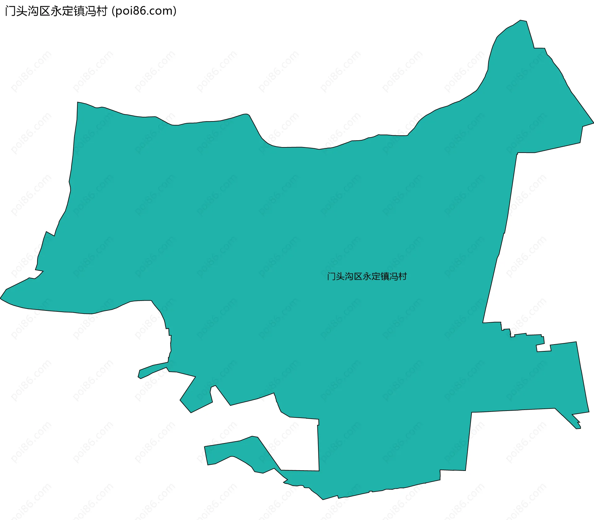门头沟区永定镇冯村边界地图