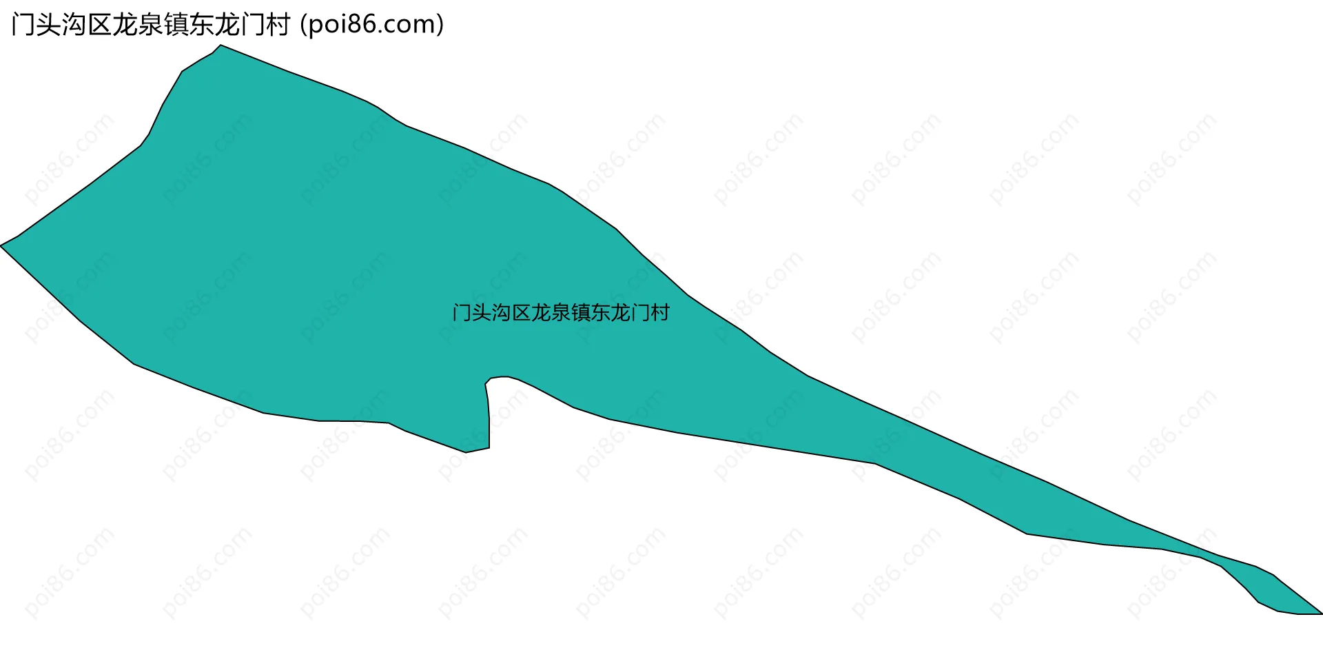 门头沟区龙泉镇东龙门村边界地图