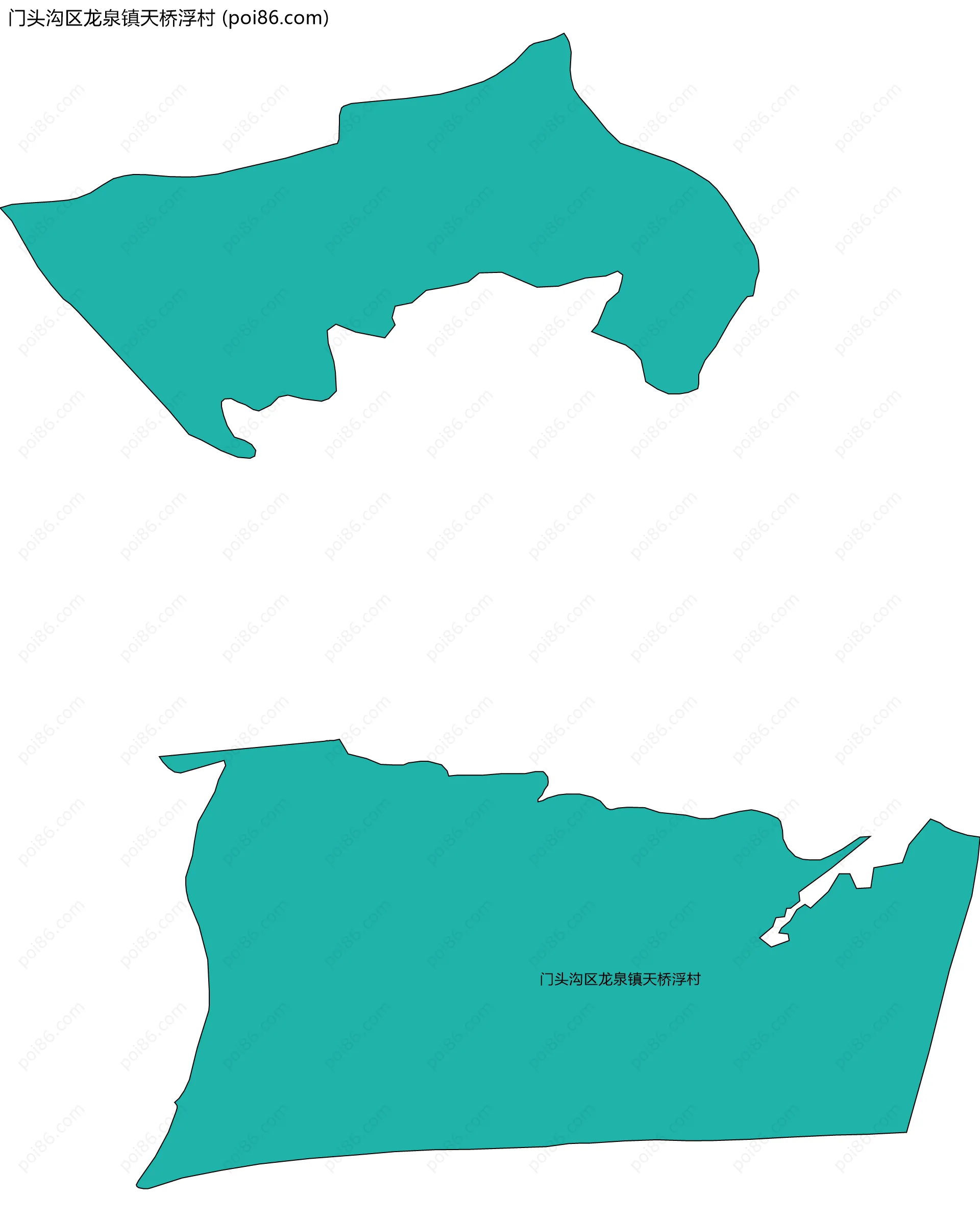 门头沟区龙泉镇天桥浮村边界地图