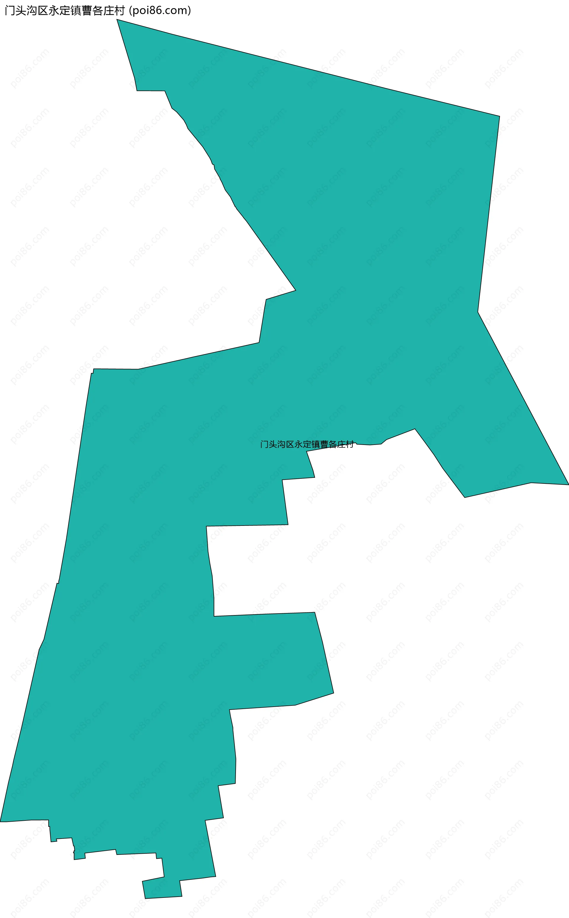 门头沟区永定镇曹各庄村边界地图