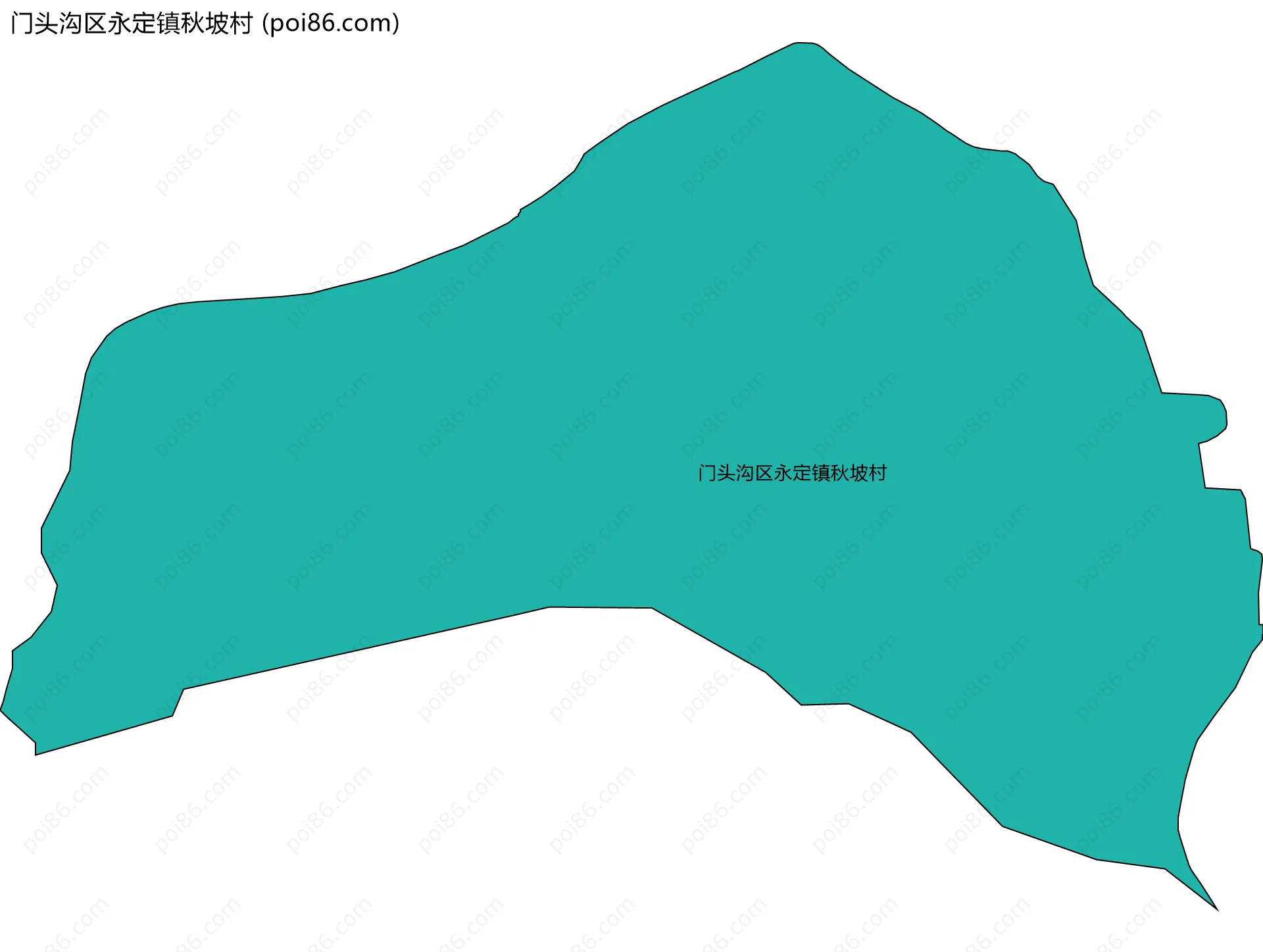 门头沟区永定镇秋坡村边界地图