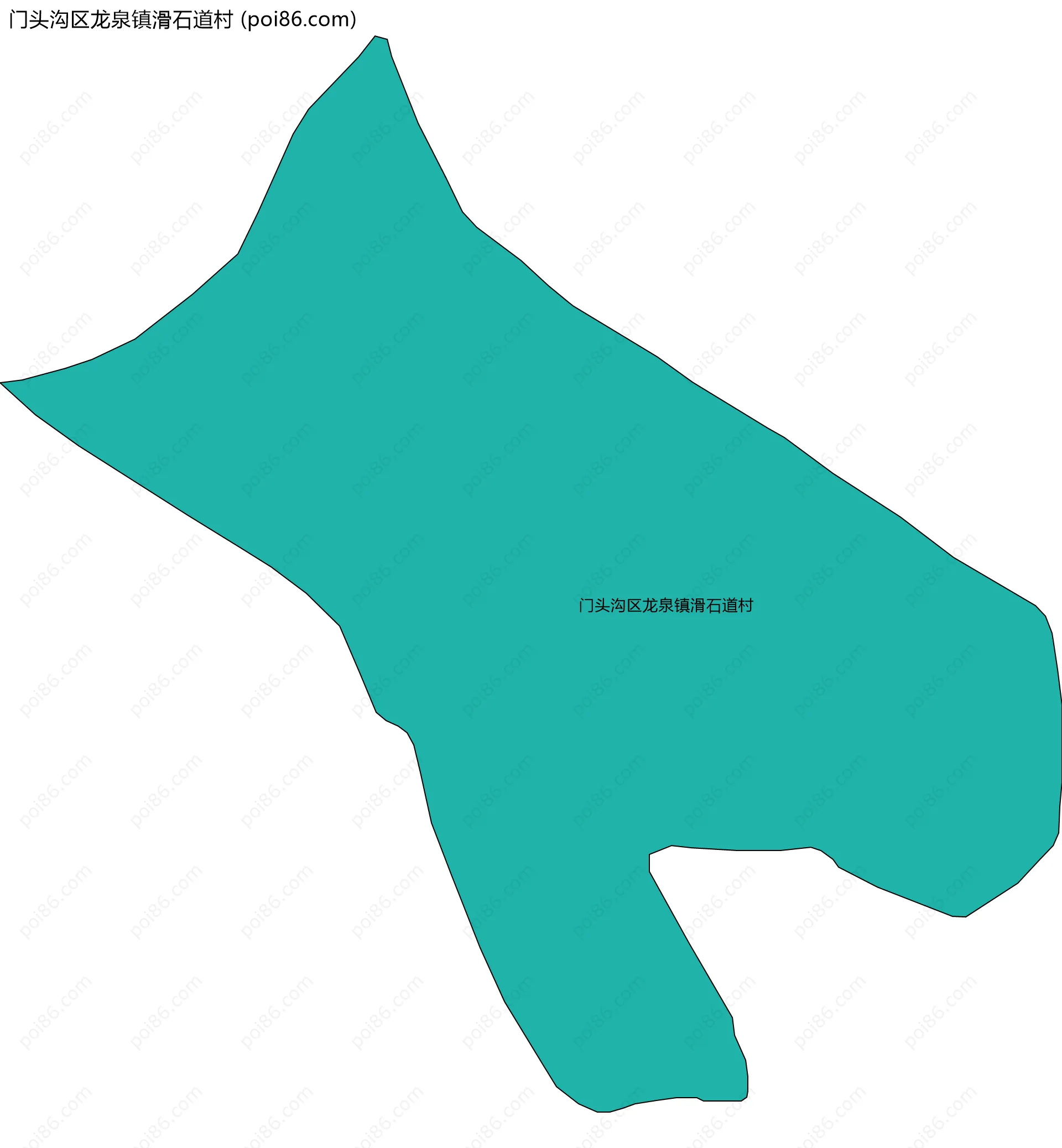 门头沟区龙泉镇滑石道村边界地图