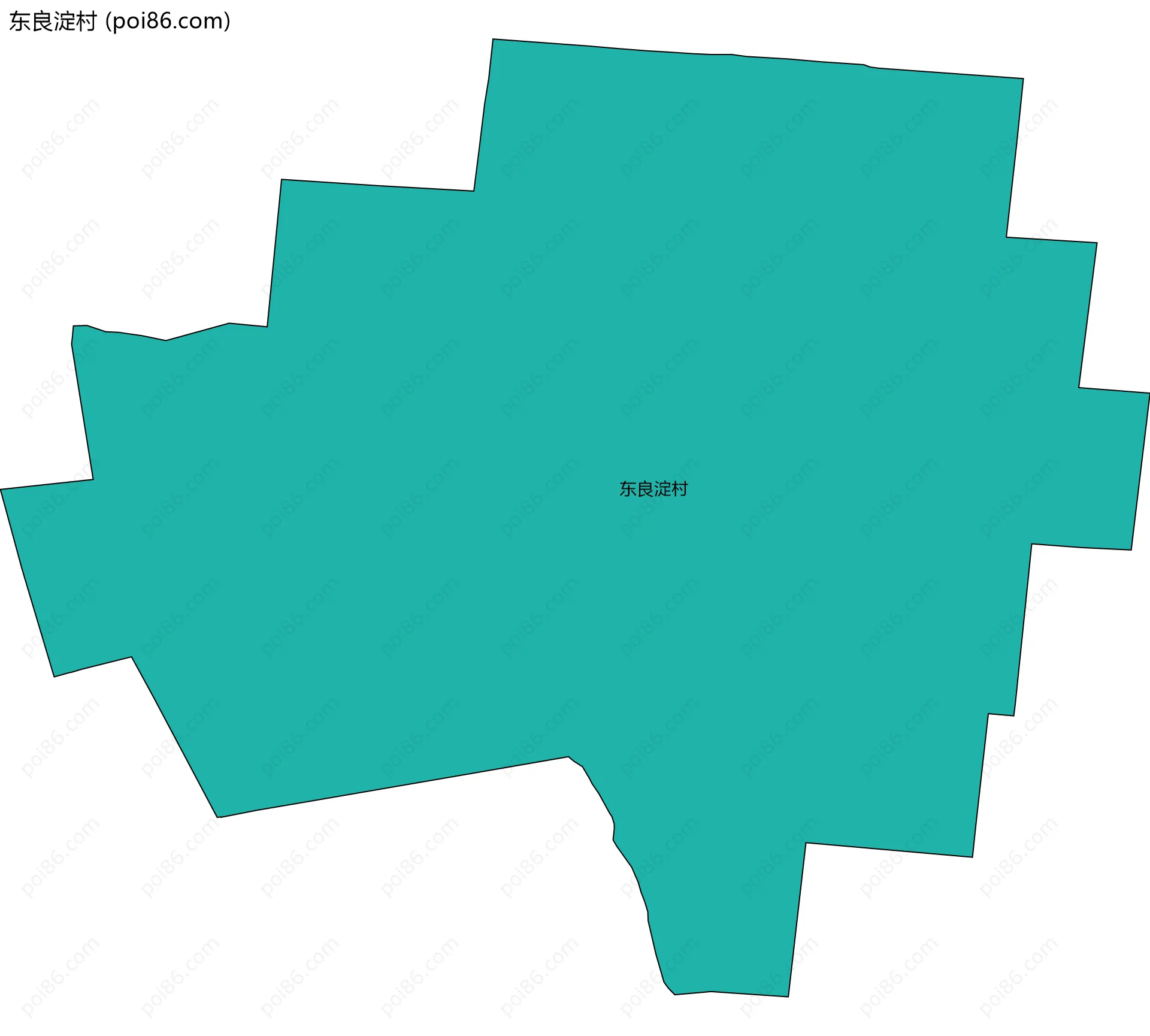 东良淀村边界地图