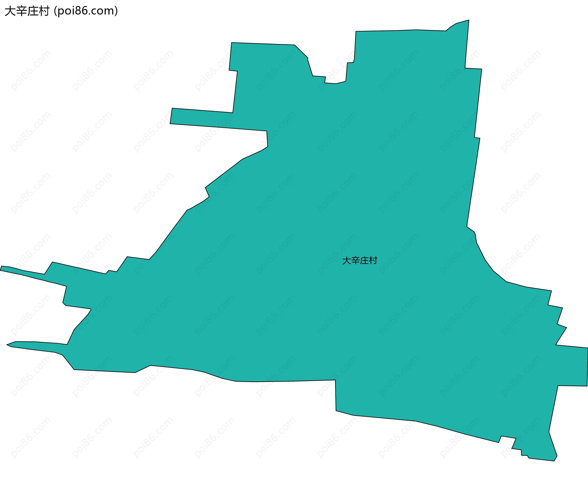 大辛庄村边界地图