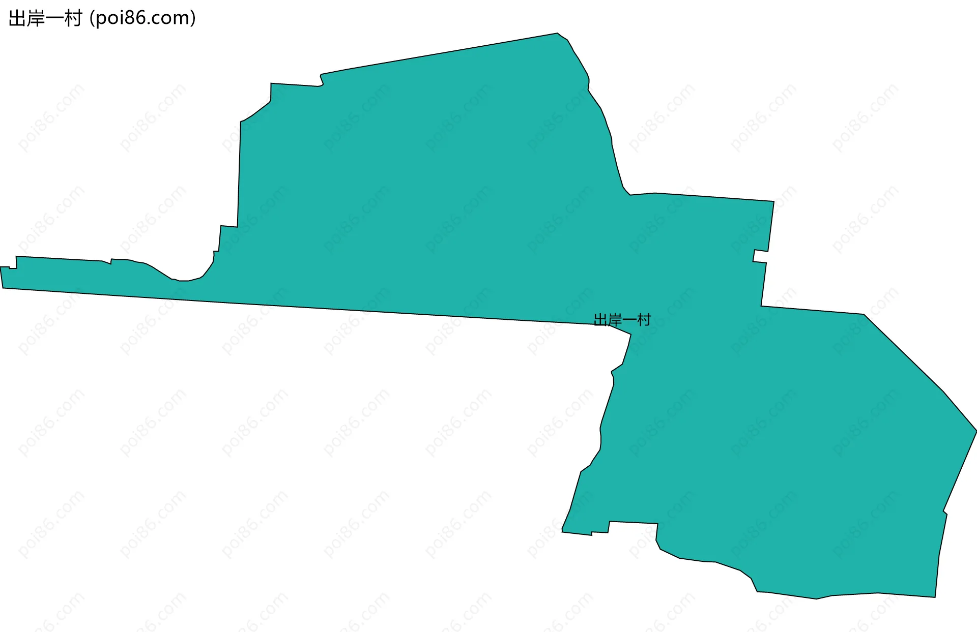 出岸一村边界地图