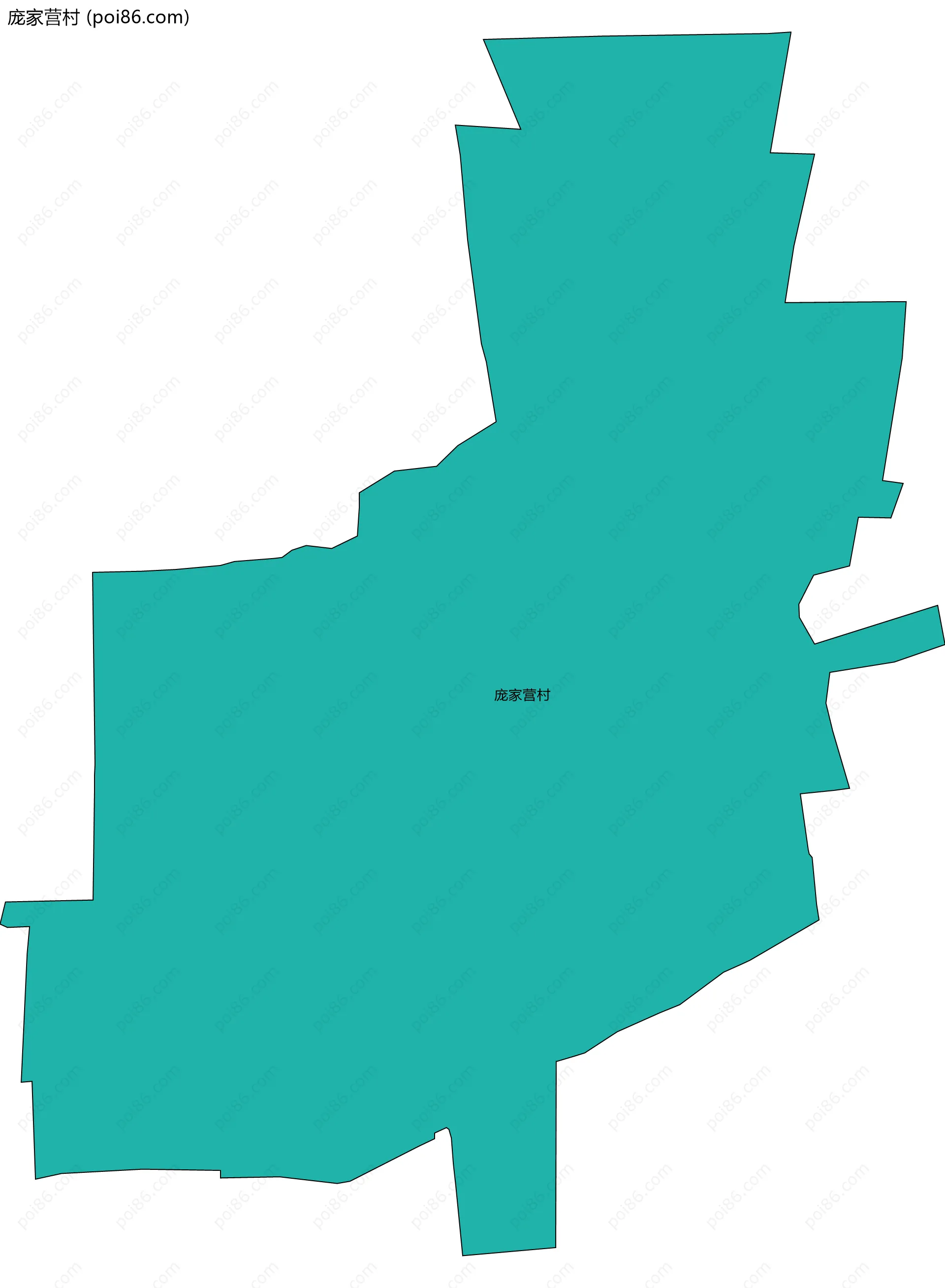 庞家营村边界地图