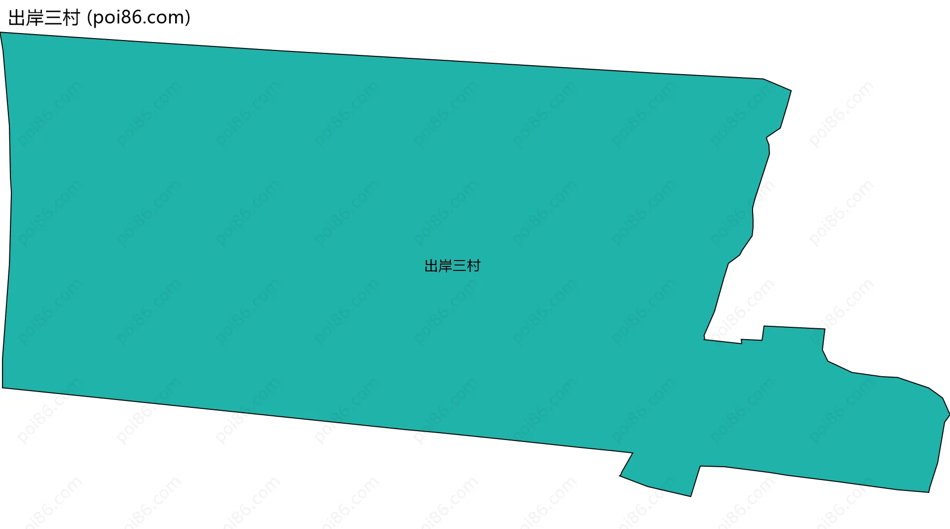 出岸三村边界地图