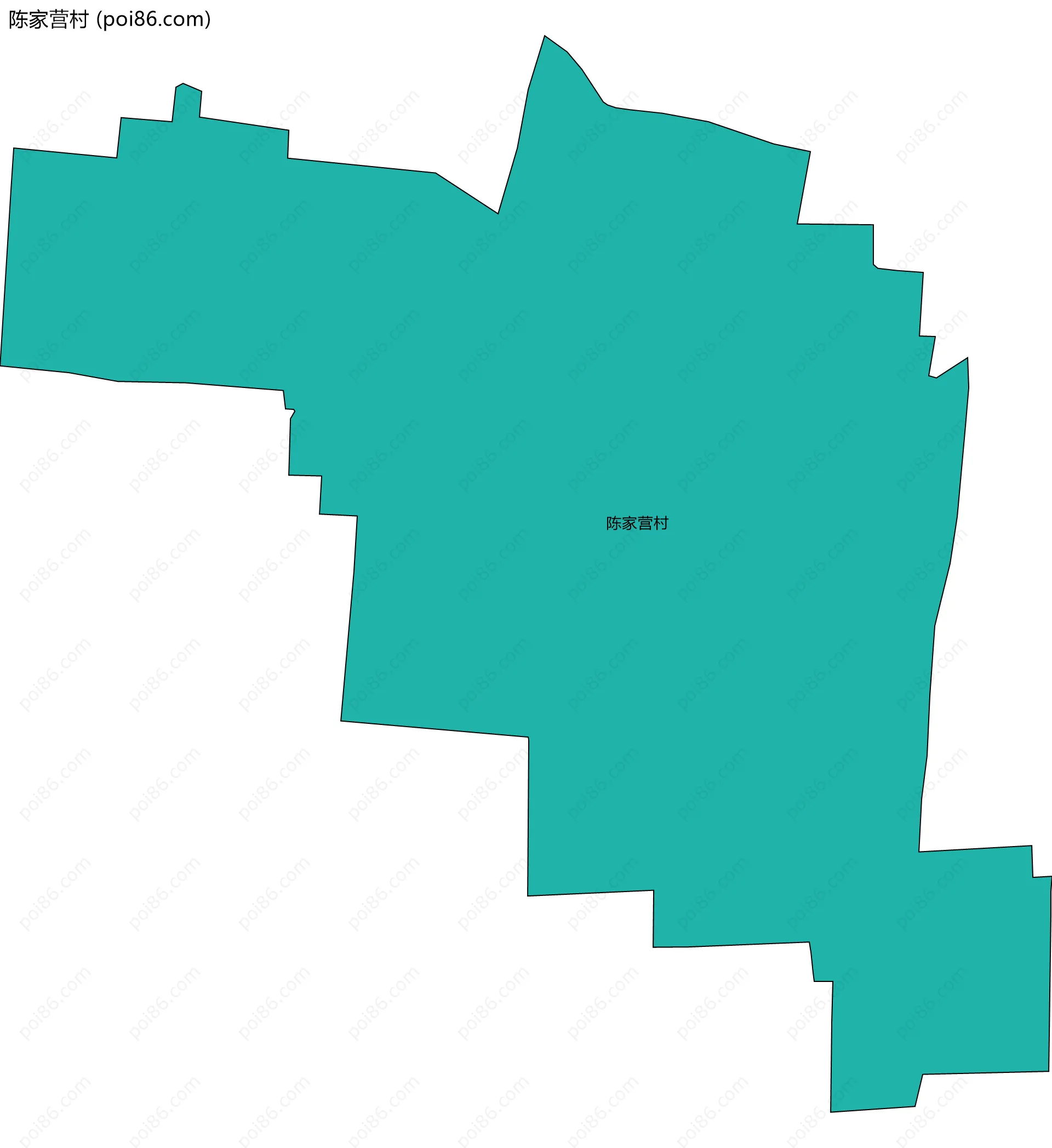 陈家营村边界地图