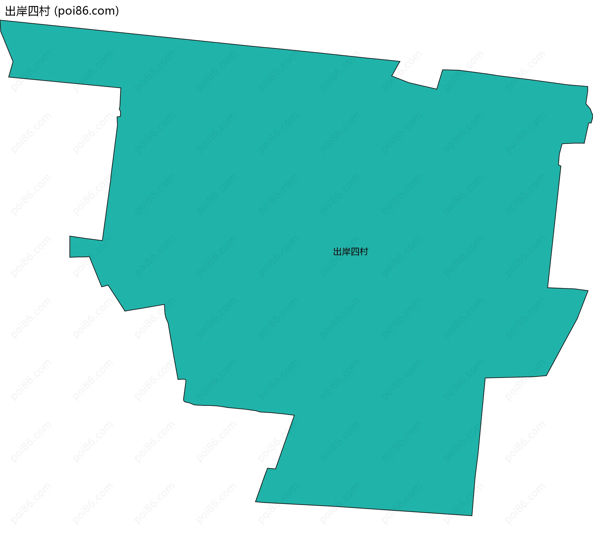 出岸四村边界地图