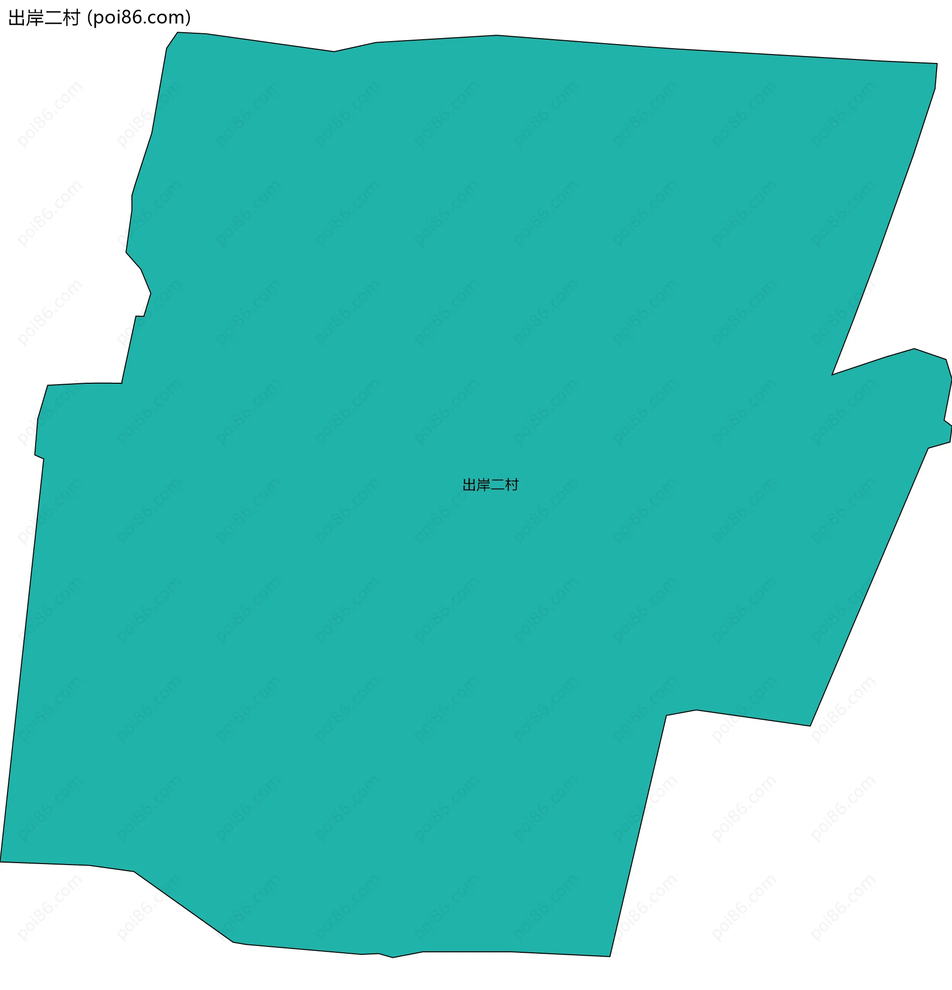 出岸二村边界地图