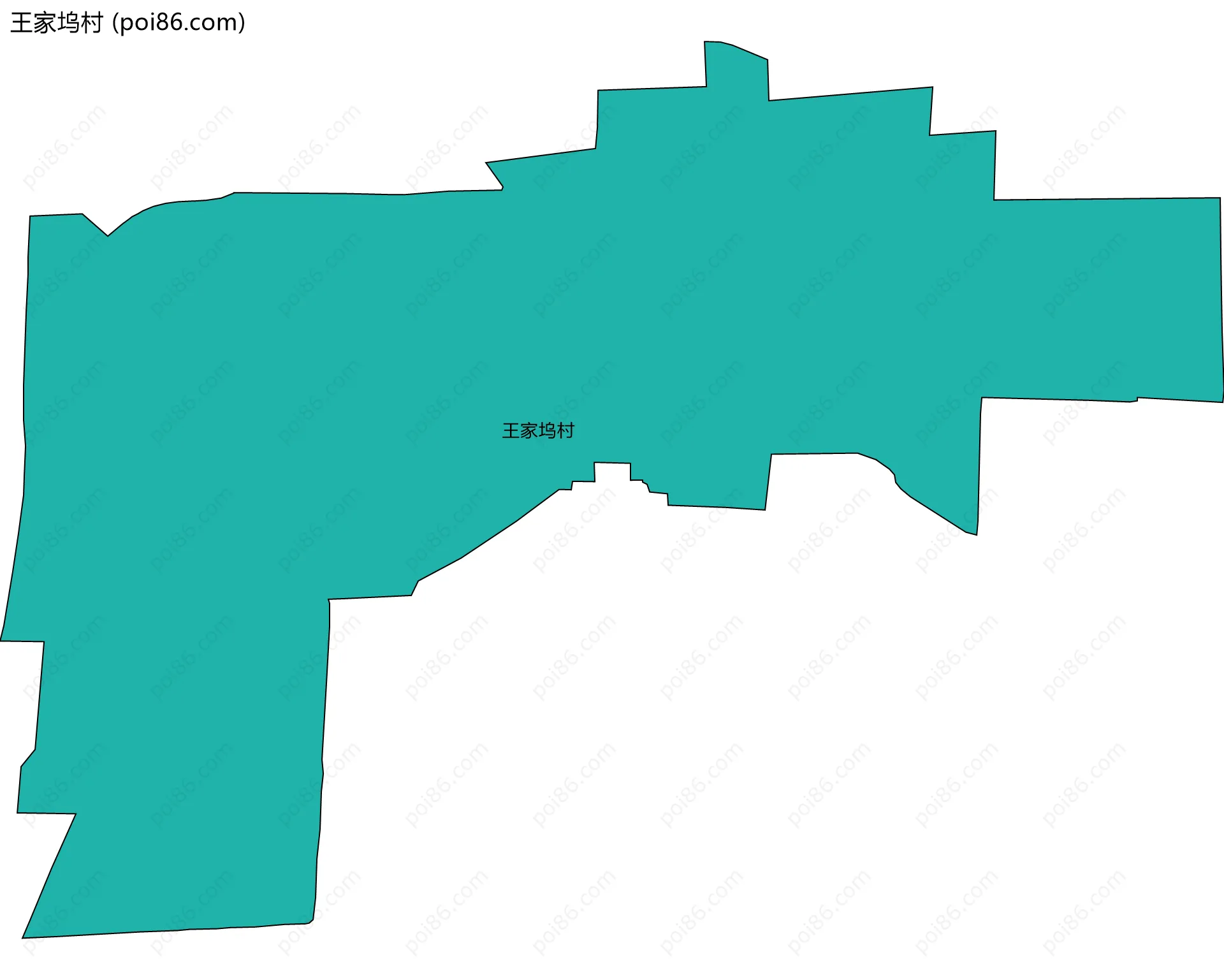王家坞村边界地图