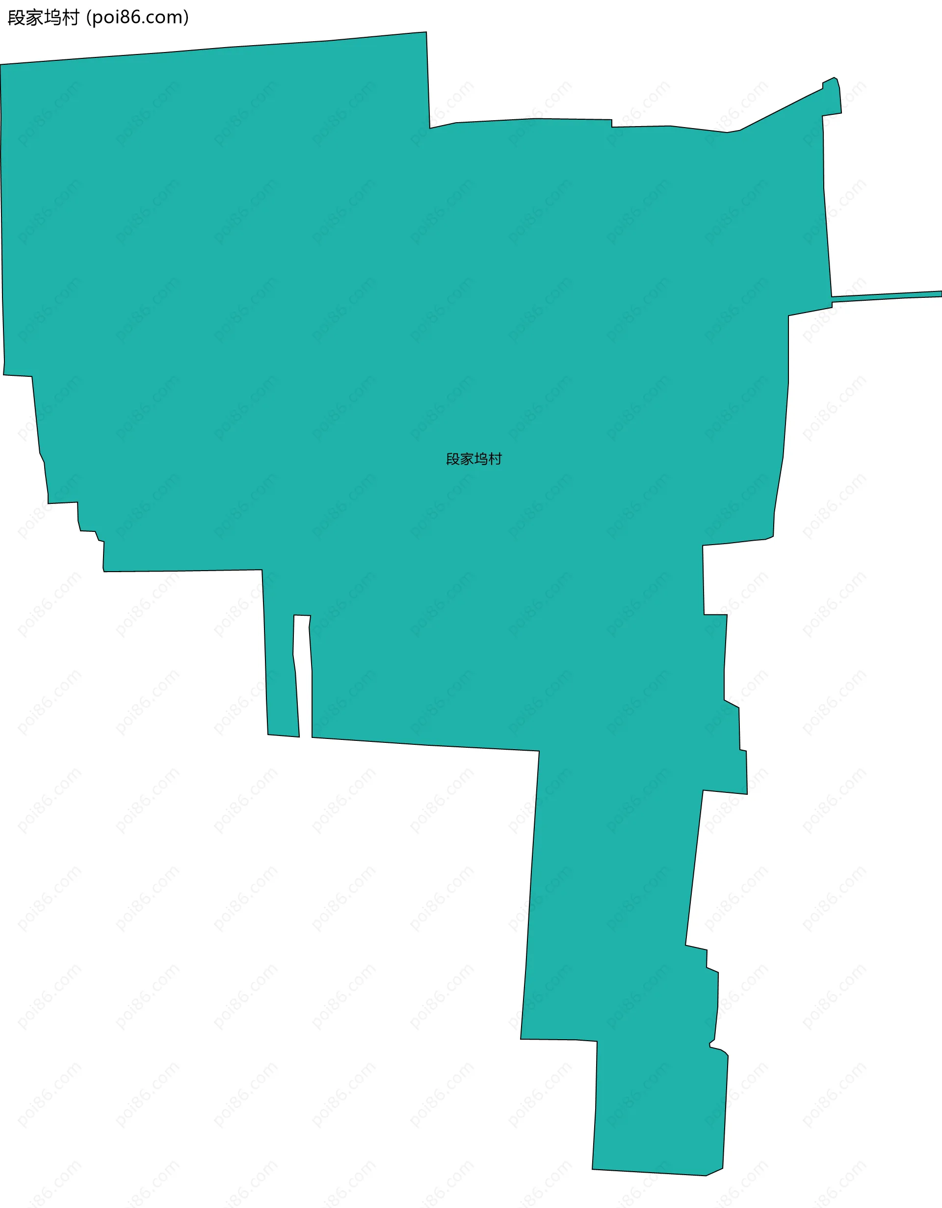 段家坞村边界地图