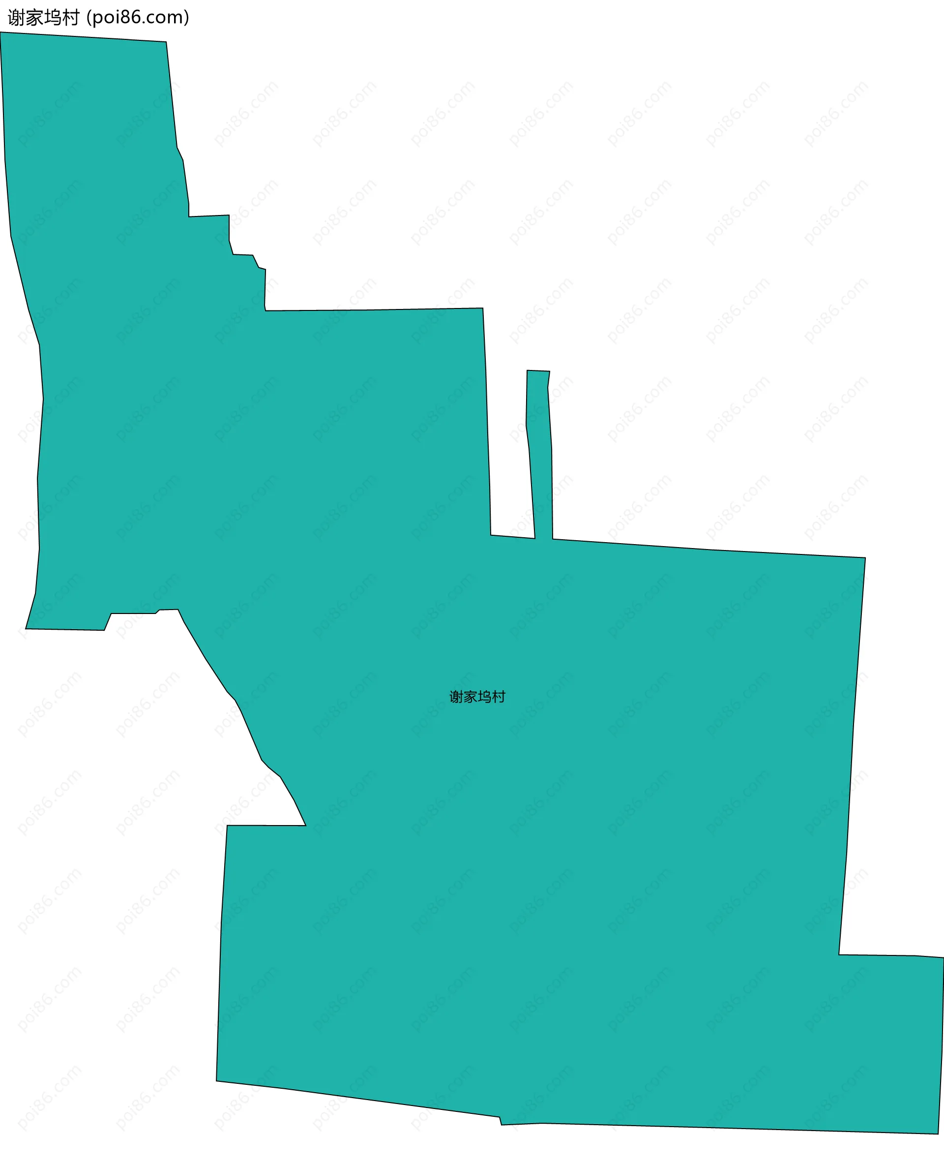 谢家坞村边界地图