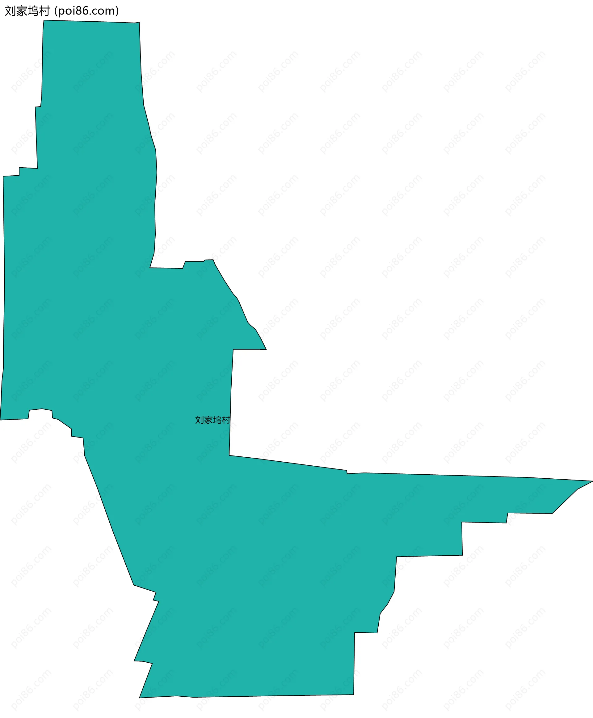 刘家坞村边界地图