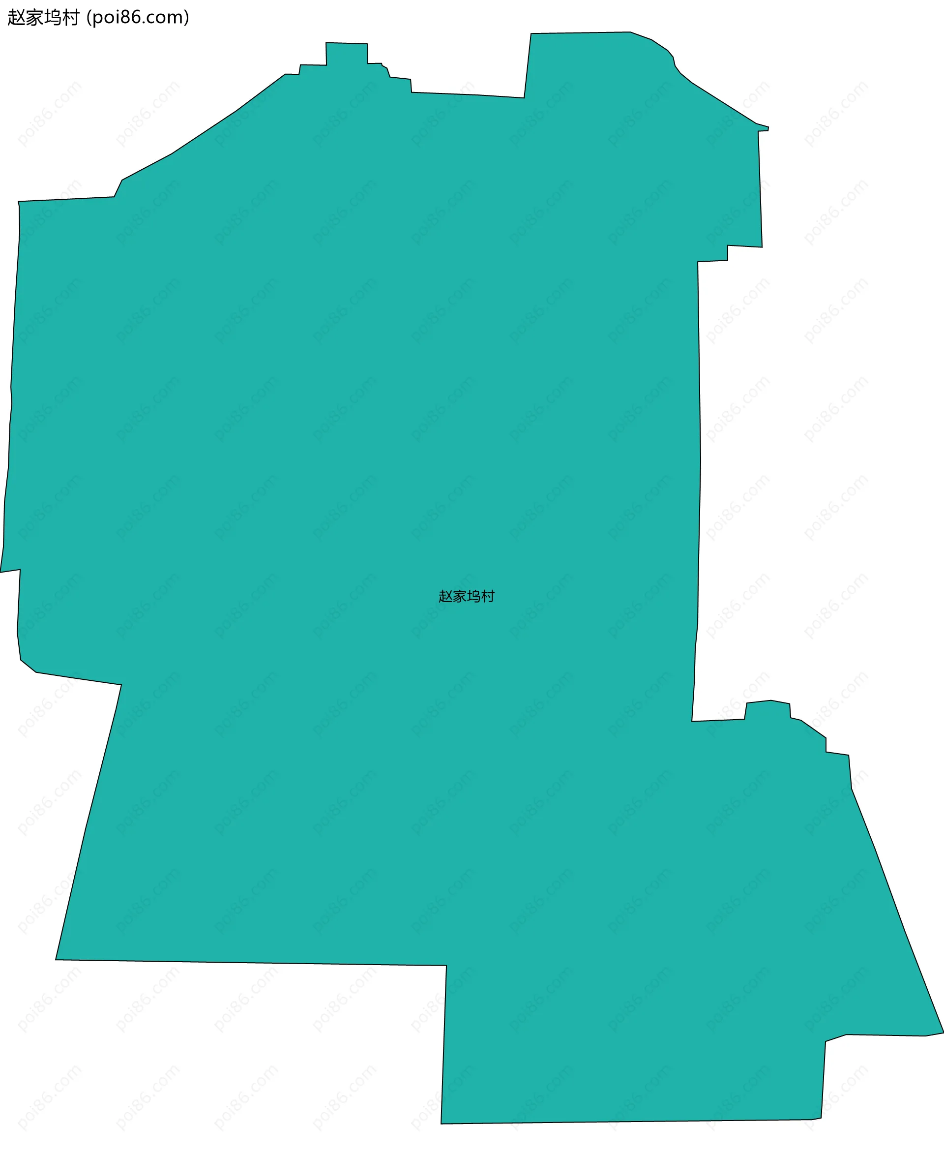 赵家坞村边界地图