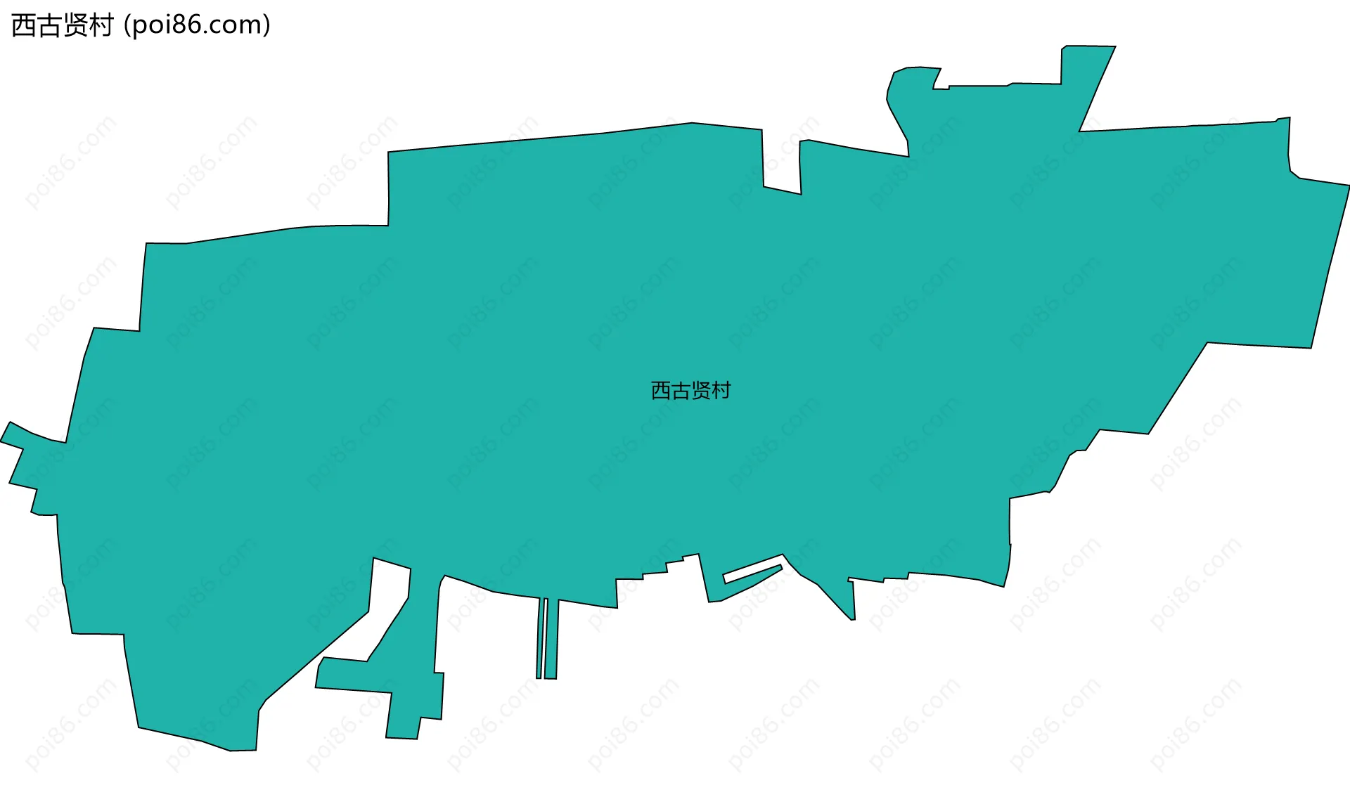 西古贤村边界地图