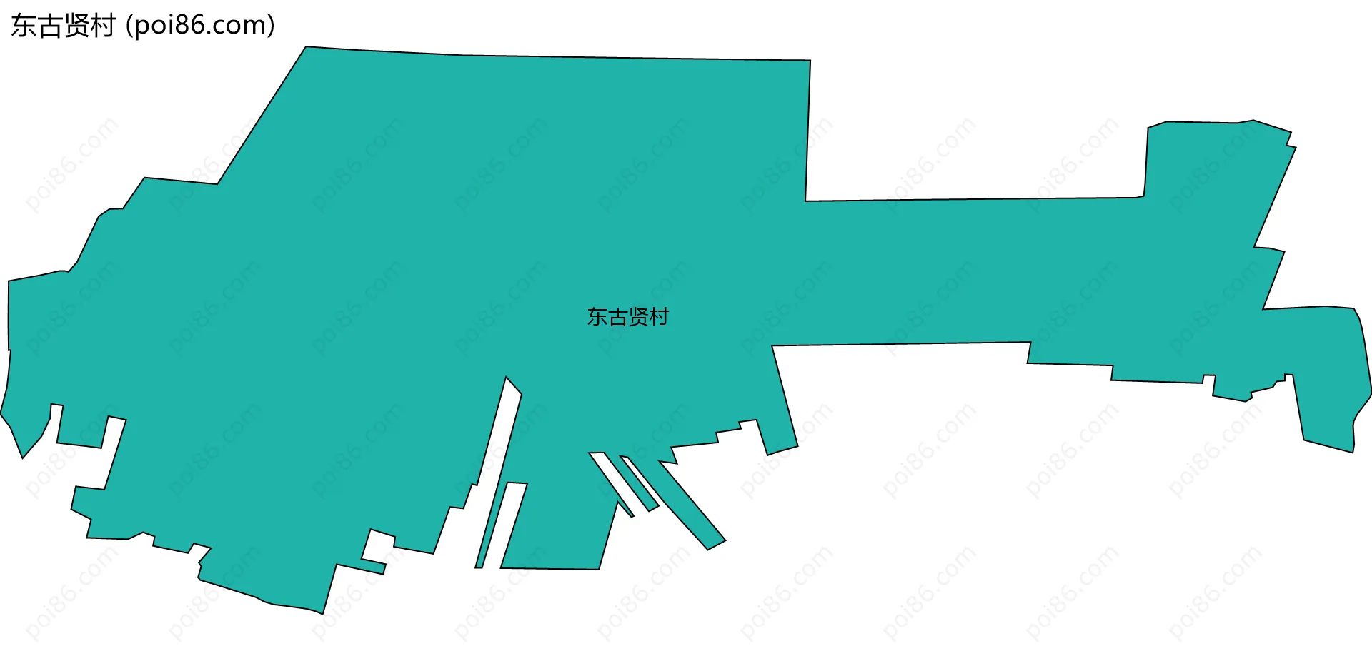 东古贤村边界地图