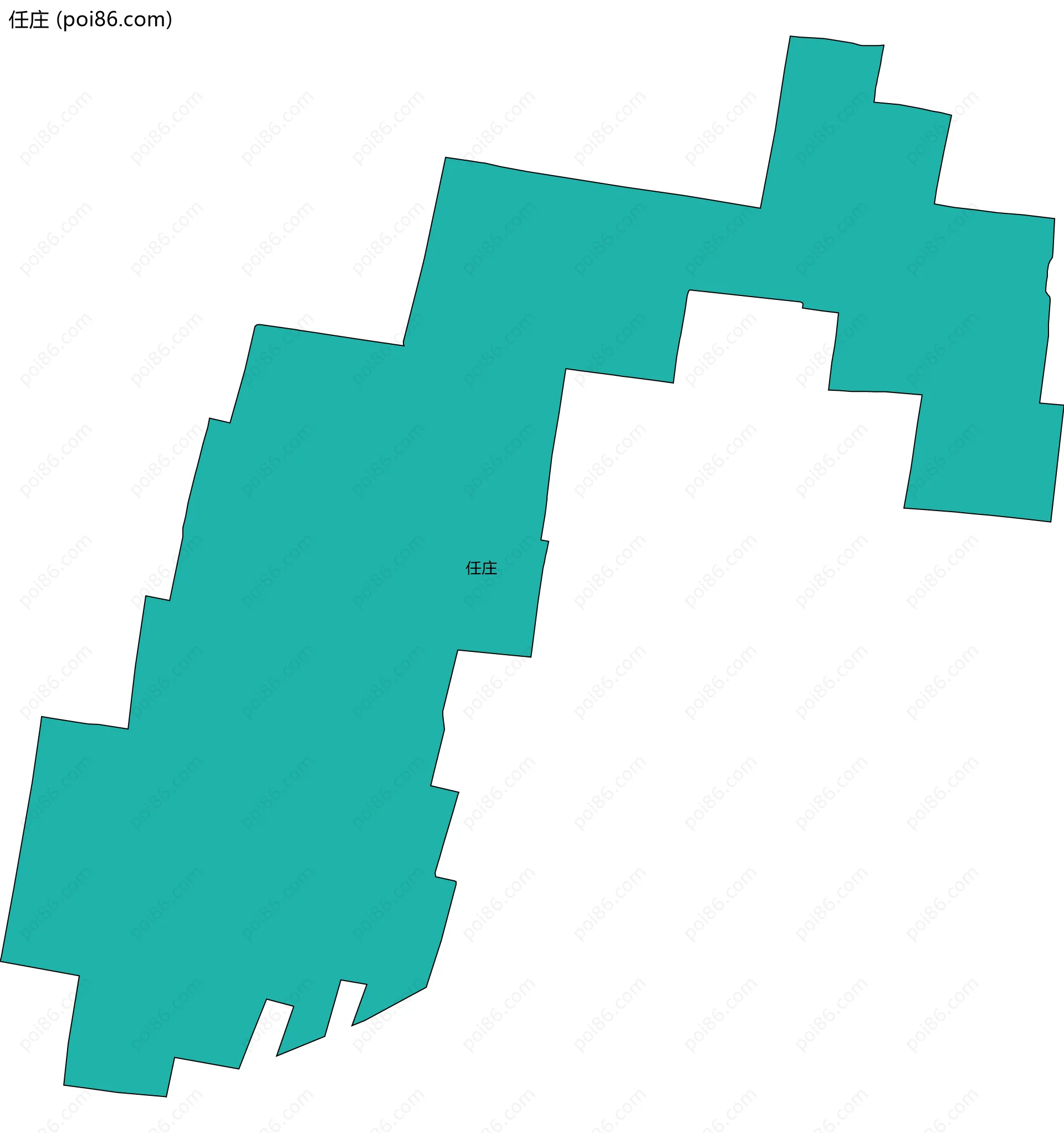 任庄边界地图
