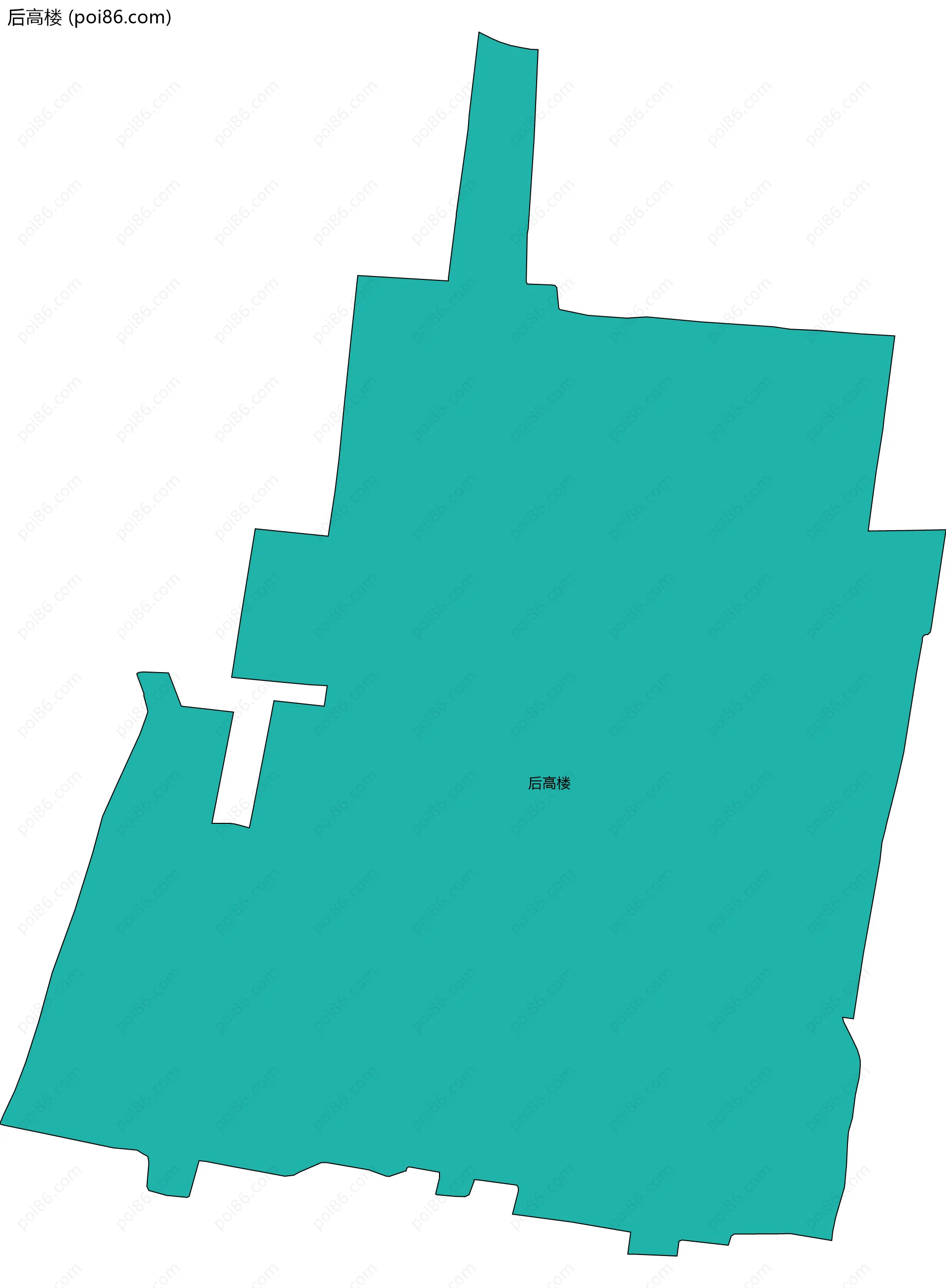 后高楼边界地图
